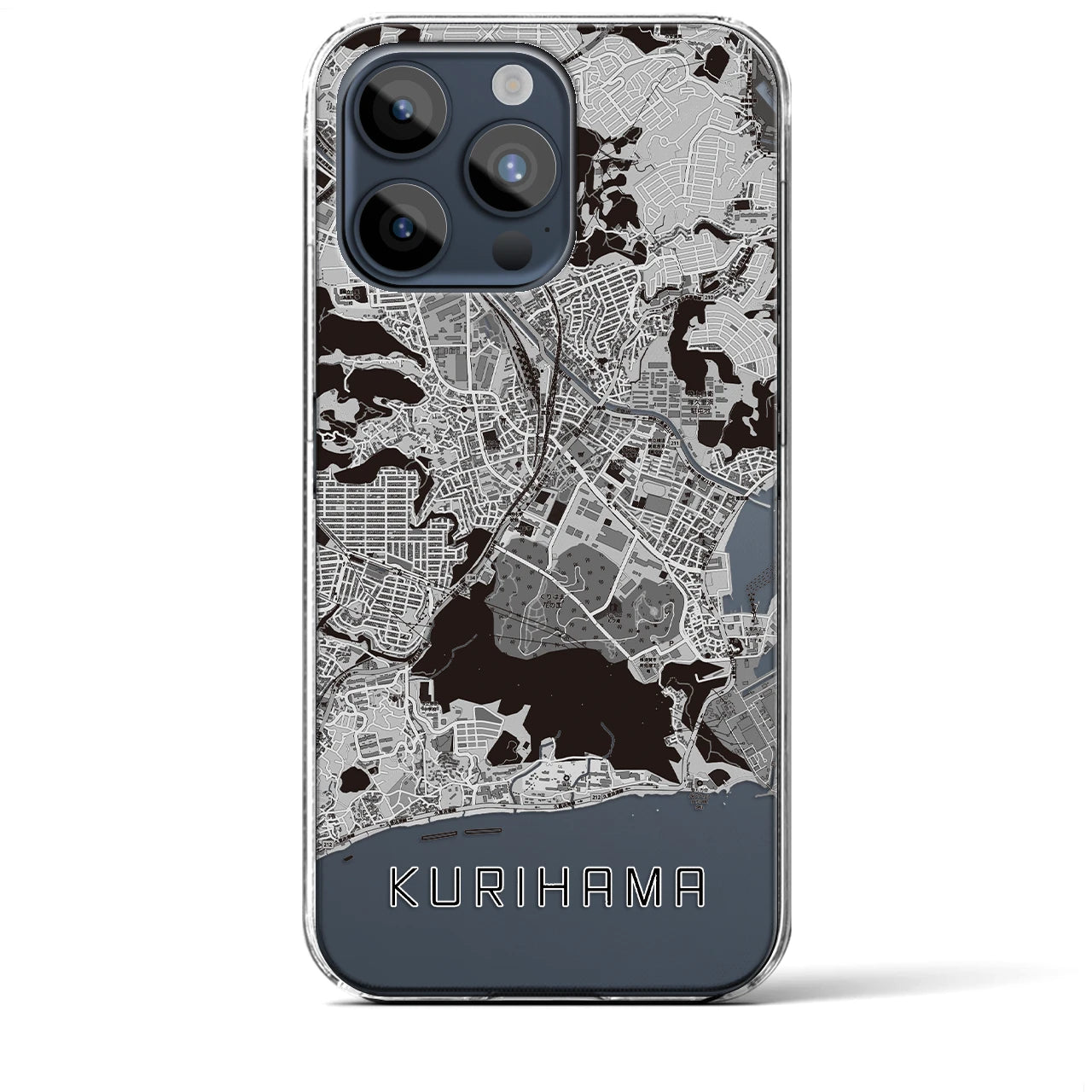 【久里浜(神奈川県)】地図柄iPhoneケース(クリアタイプ)