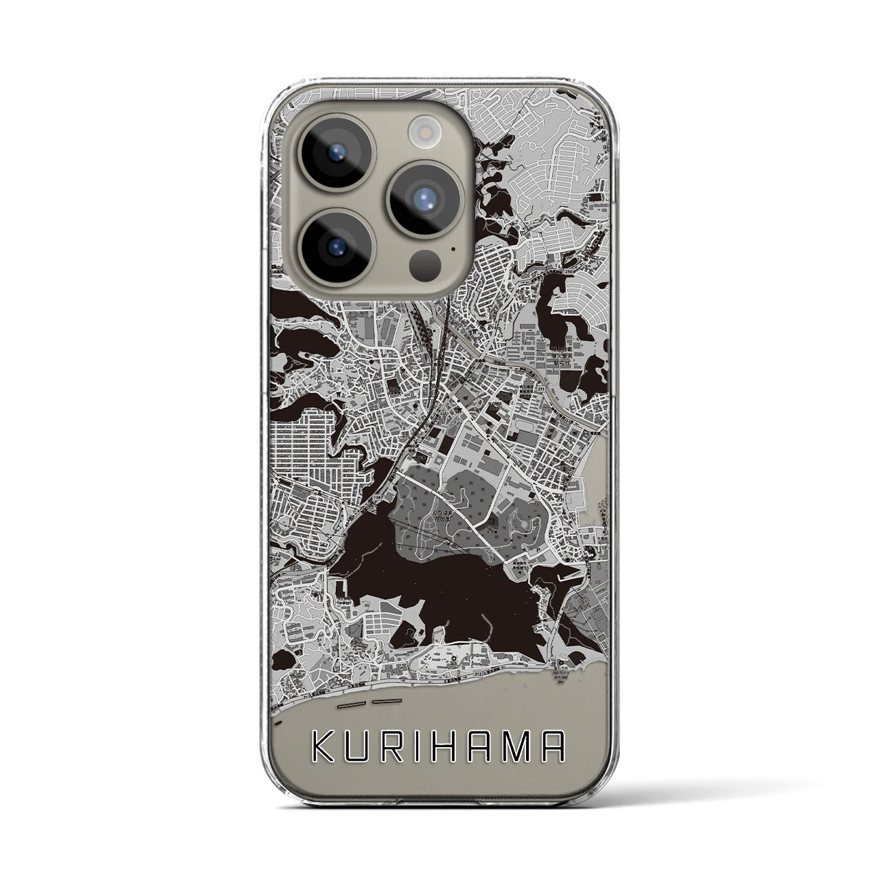 【久里浜(神奈川県)】地図柄iPhoneケース(クリアタイプ)