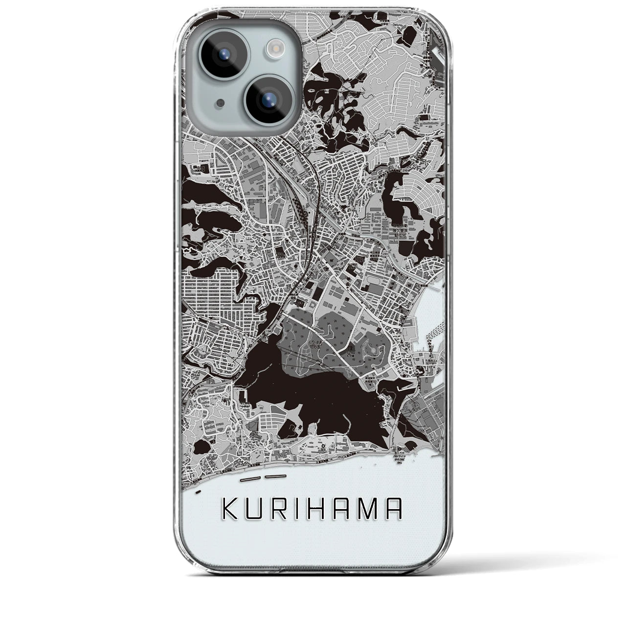 【久里浜(神奈川県)】地図柄iPhoneケース(クリアタイプ)