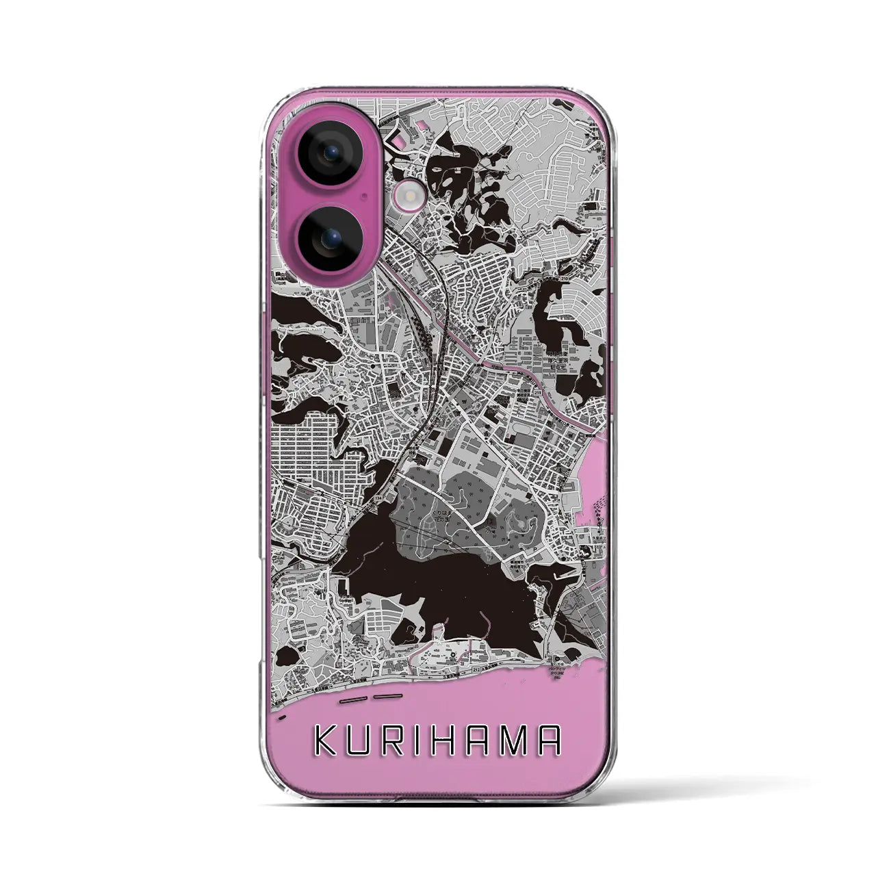 【久里浜(神奈川県)】地図柄iPhoneケース(クリアタイプ)