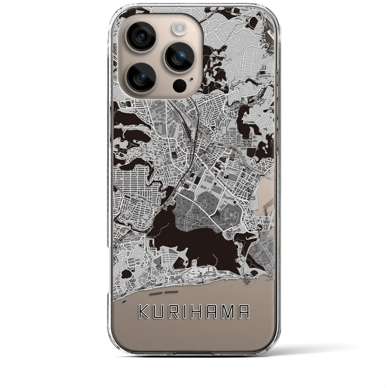 【久里浜(神奈川県)】地図柄iPhoneケース(クリアタイプ)