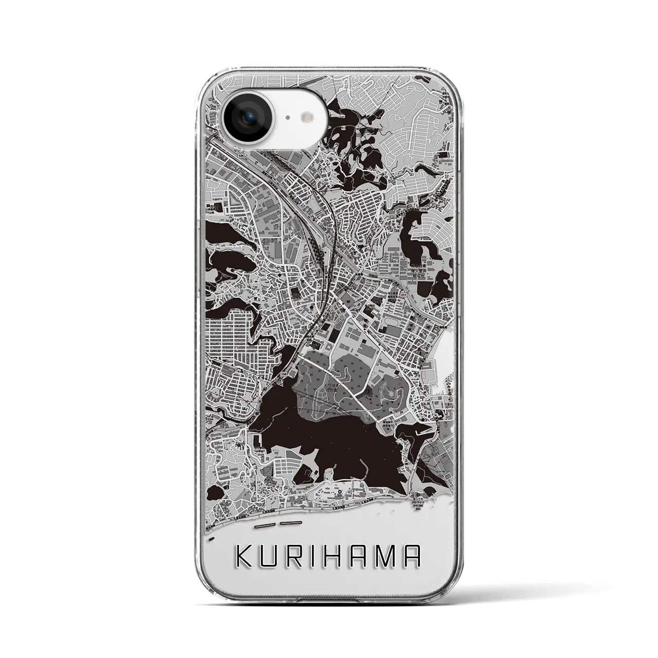 【久里浜(神奈川県)】地図柄iPhoneケース(クリアタイプ)