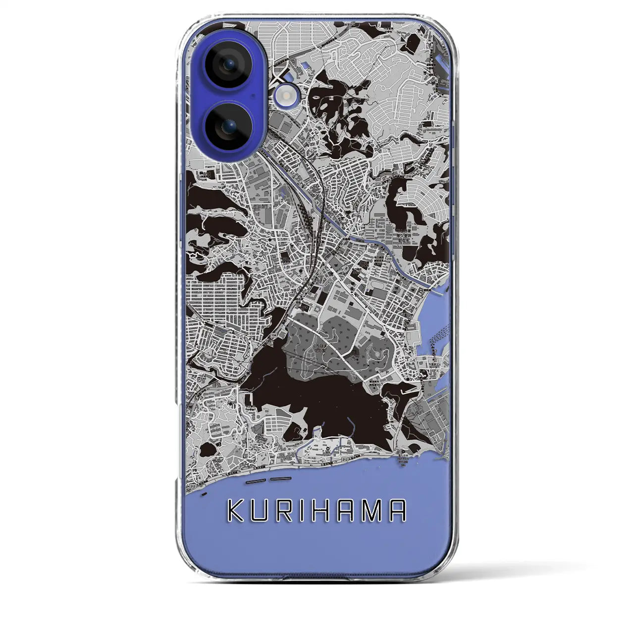 【久里浜(神奈川県)】地図柄iPhoneケース(クリアタイプ)