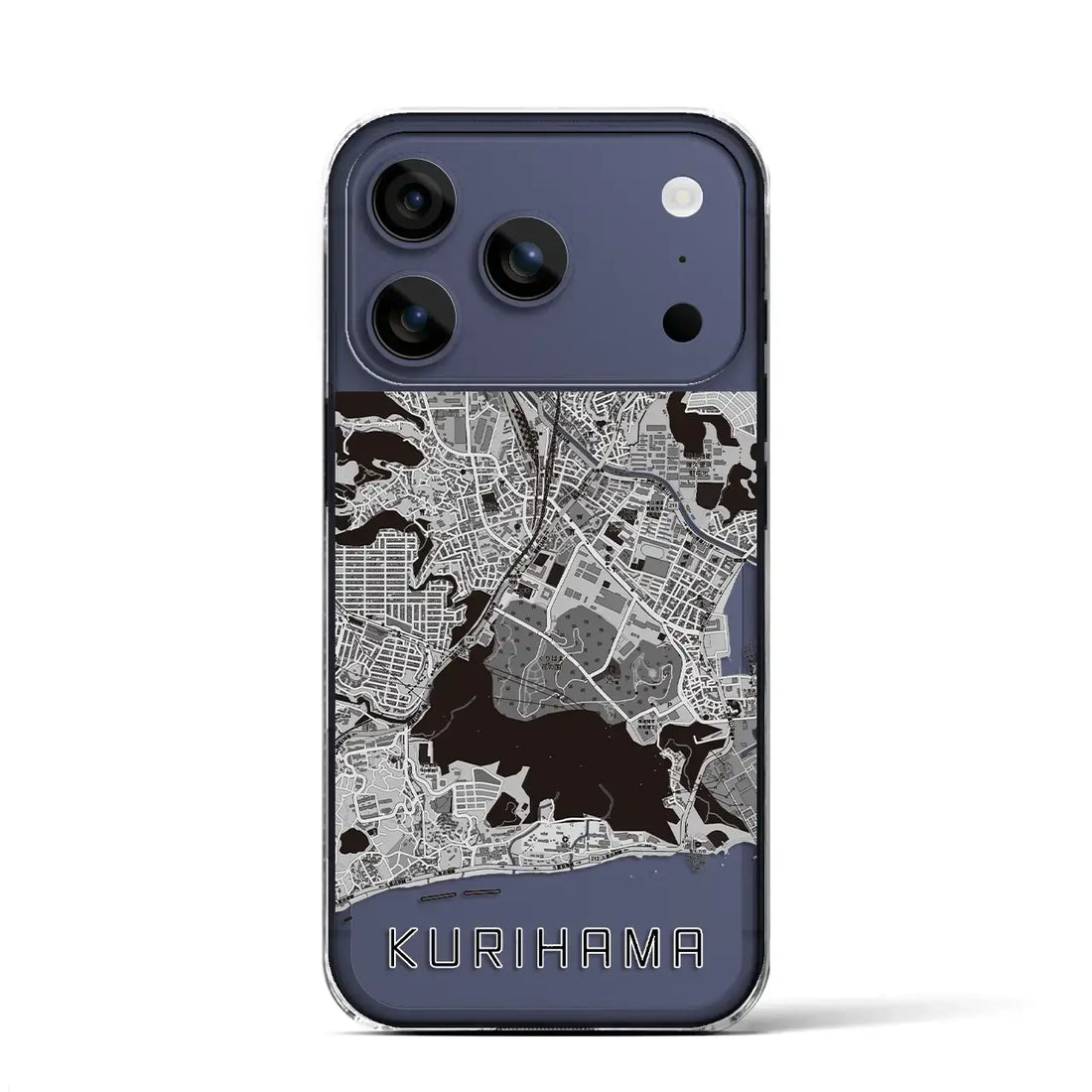 【久里浜(神奈川県)】地図柄iPhoneケース(クリアタイプ)