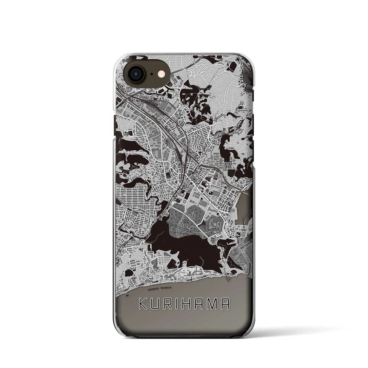 【久里浜(神奈川県)】地図柄iPhoneケース(クリアタイプ)