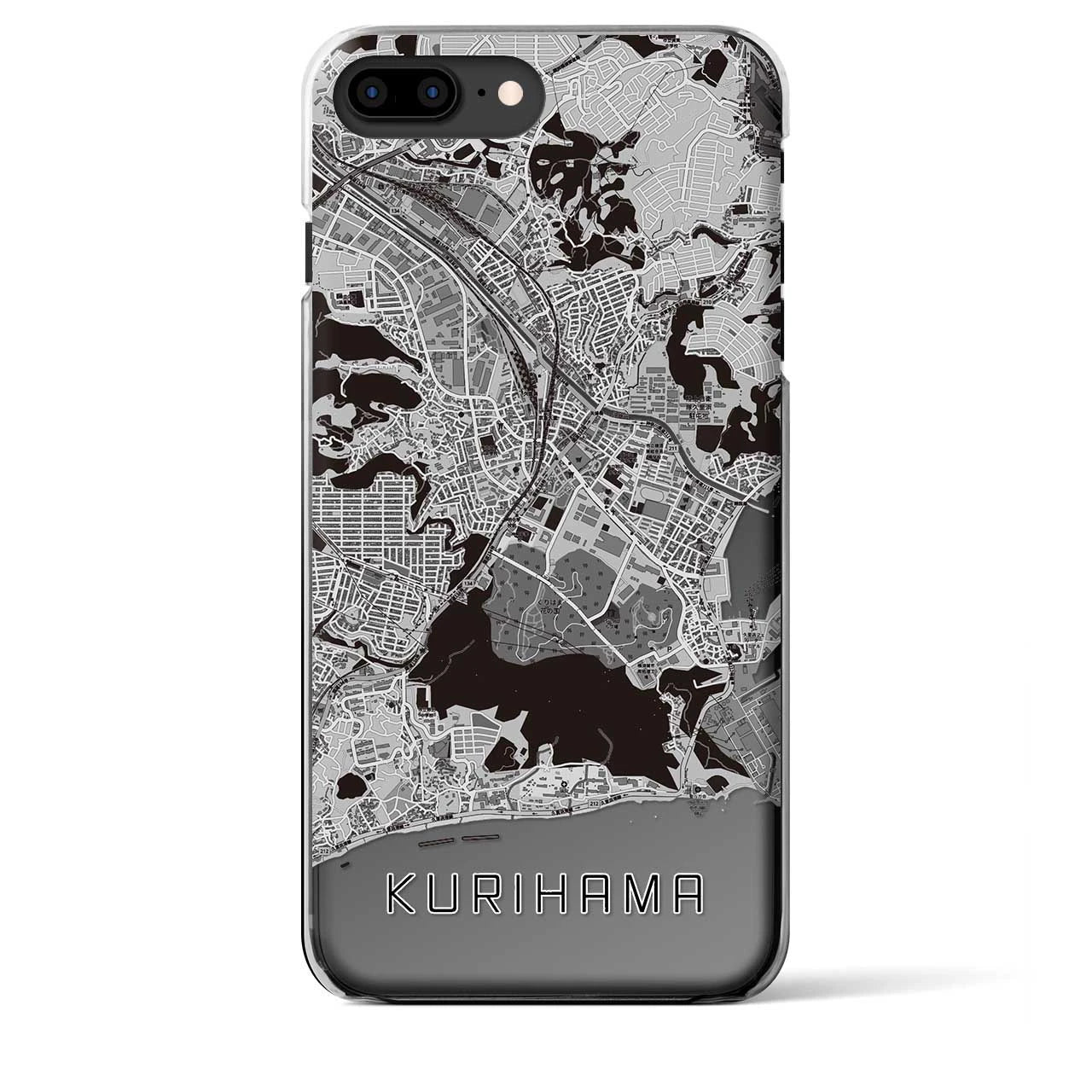 【久里浜(神奈川県)】地図柄iPhoneケース(クリアタイプ)