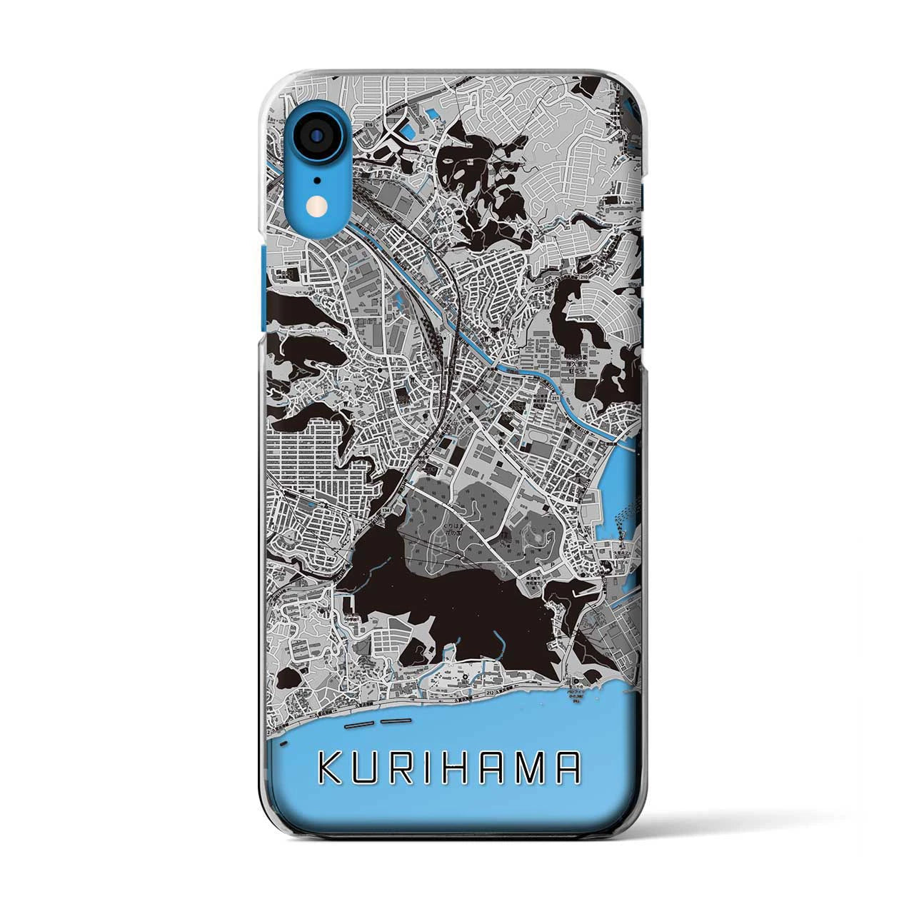 【久里浜(神奈川県)】地図柄iPhoneケース(クリアタイプ)