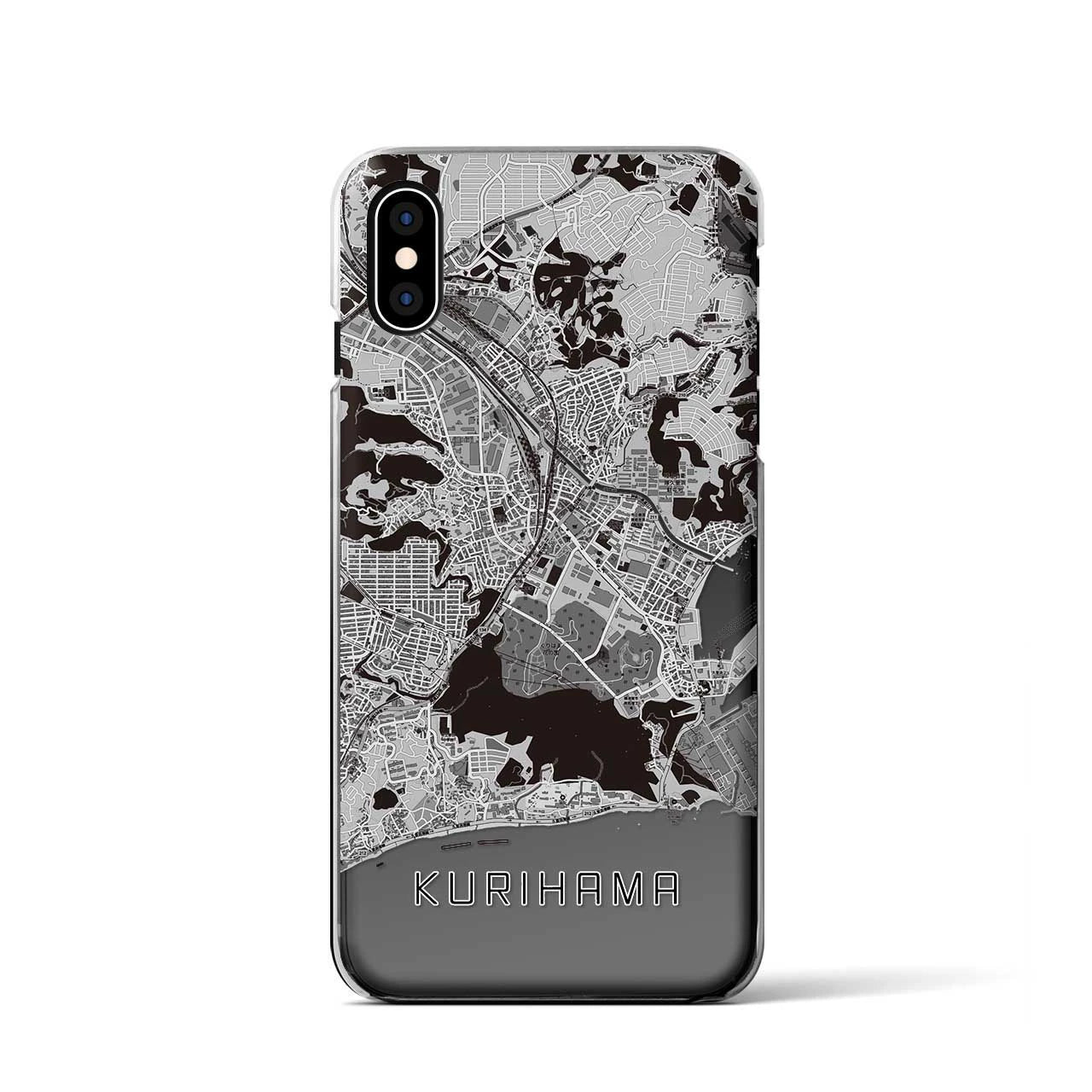 【久里浜(神奈川県)】地図柄iPhoneケース(クリアタイプ)