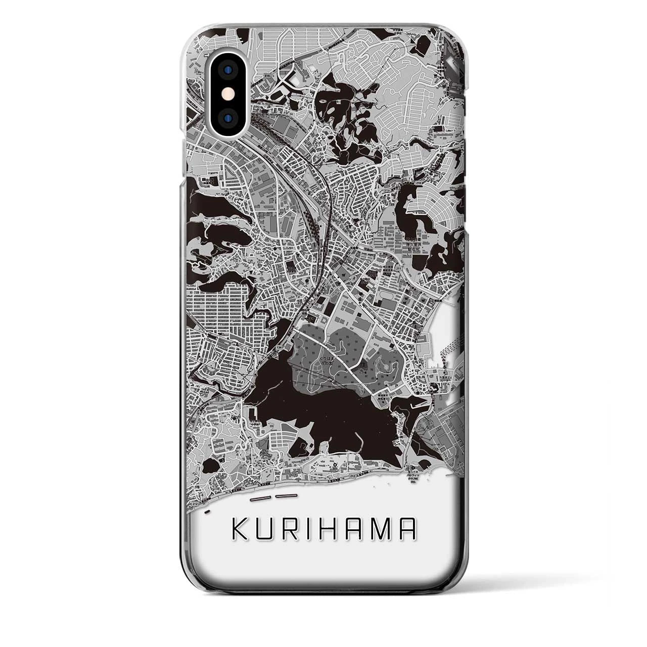 【久里浜(神奈川県)】地図柄iPhoneケース(クリアタイプ)