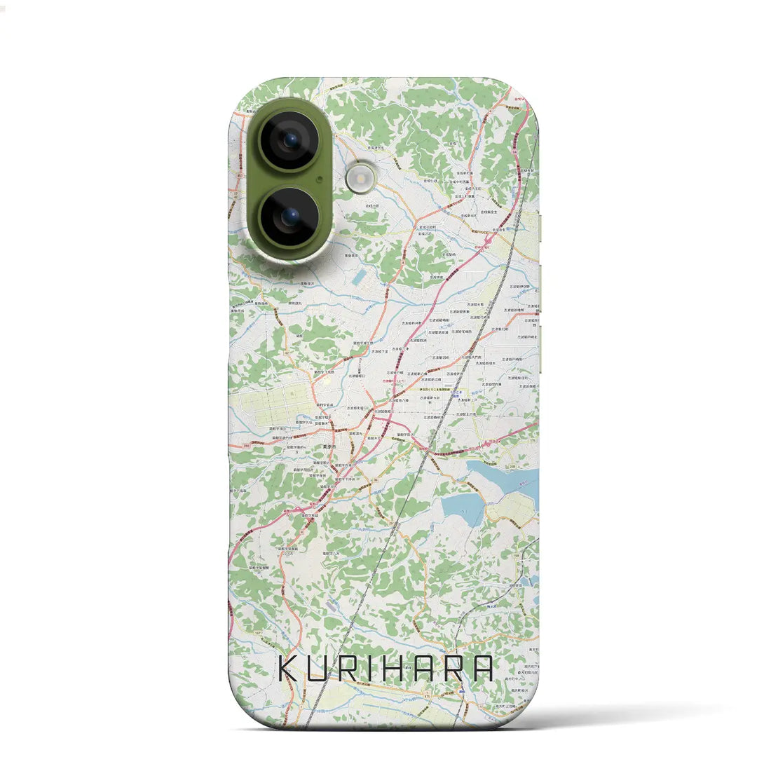 【栗原(宮城県)】地図柄iPhoneケース(バックカバータイプ)ナチュラル・iPhone 17 Pro Max 用