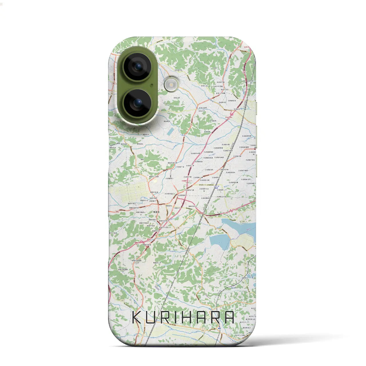 【栗原(宮城県)】地図柄iPhoneケース(バックカバータイプ)ナチュラル・iPhone 17 Pro Max 用