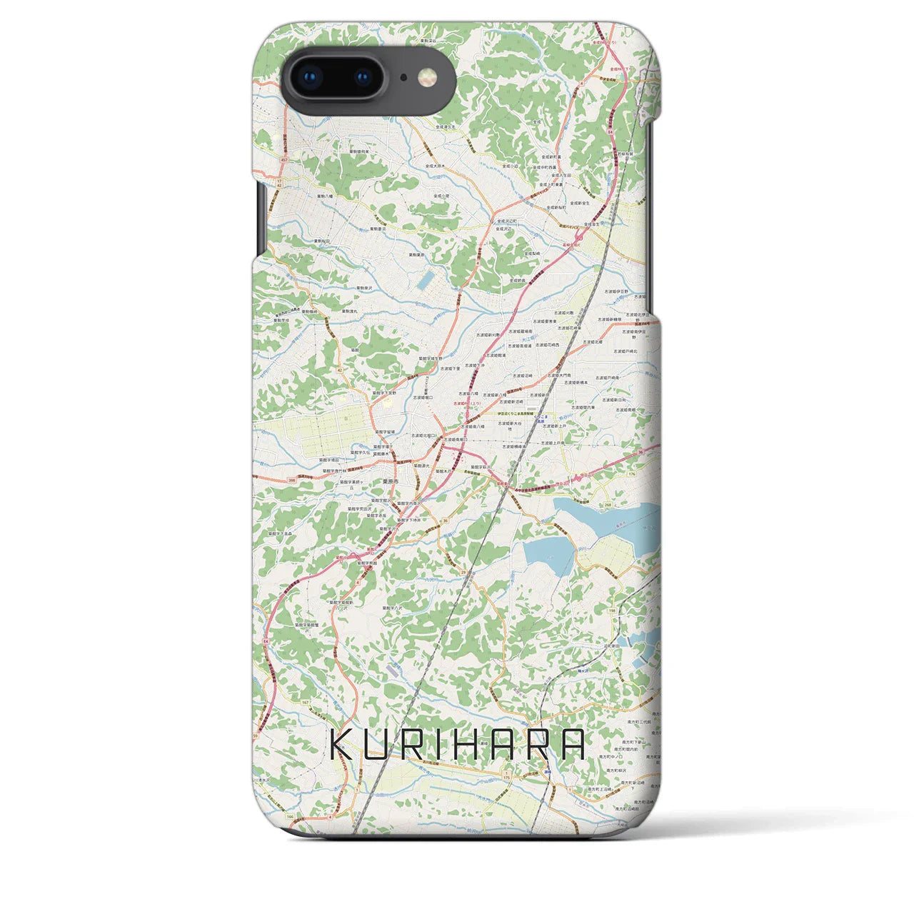 【栗原(宮城県)】地図柄iPhoneケース(バックカバータイプ)