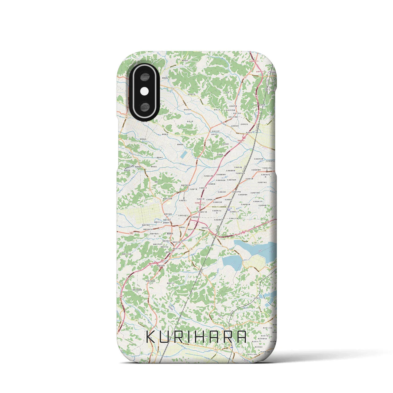 【栗原(宮城県)】地図柄iPhoneケース(バックカバータイプ)