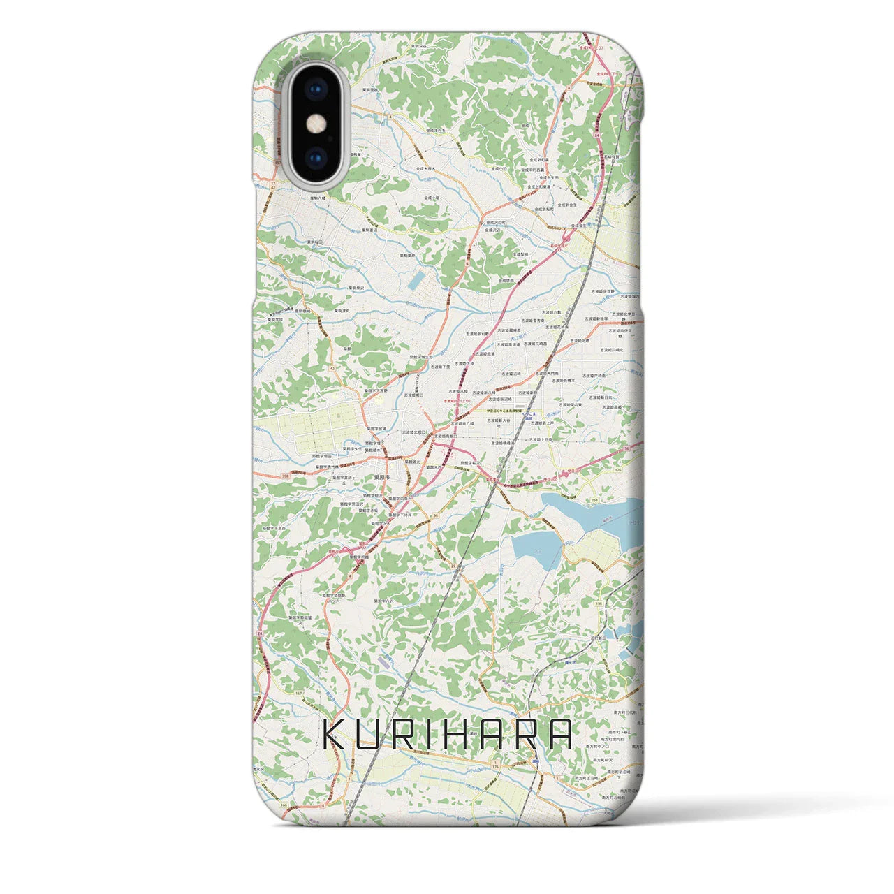 【栗原(宮城県)】地図柄iPhoneケース(バックカバータイプ)