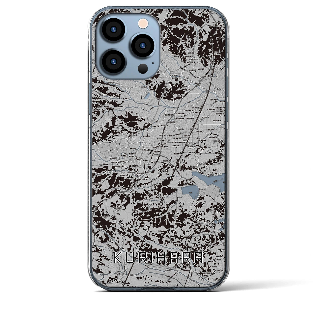 【栗原(宮城県)】地図柄iPhoneケース(クリアタイプ)