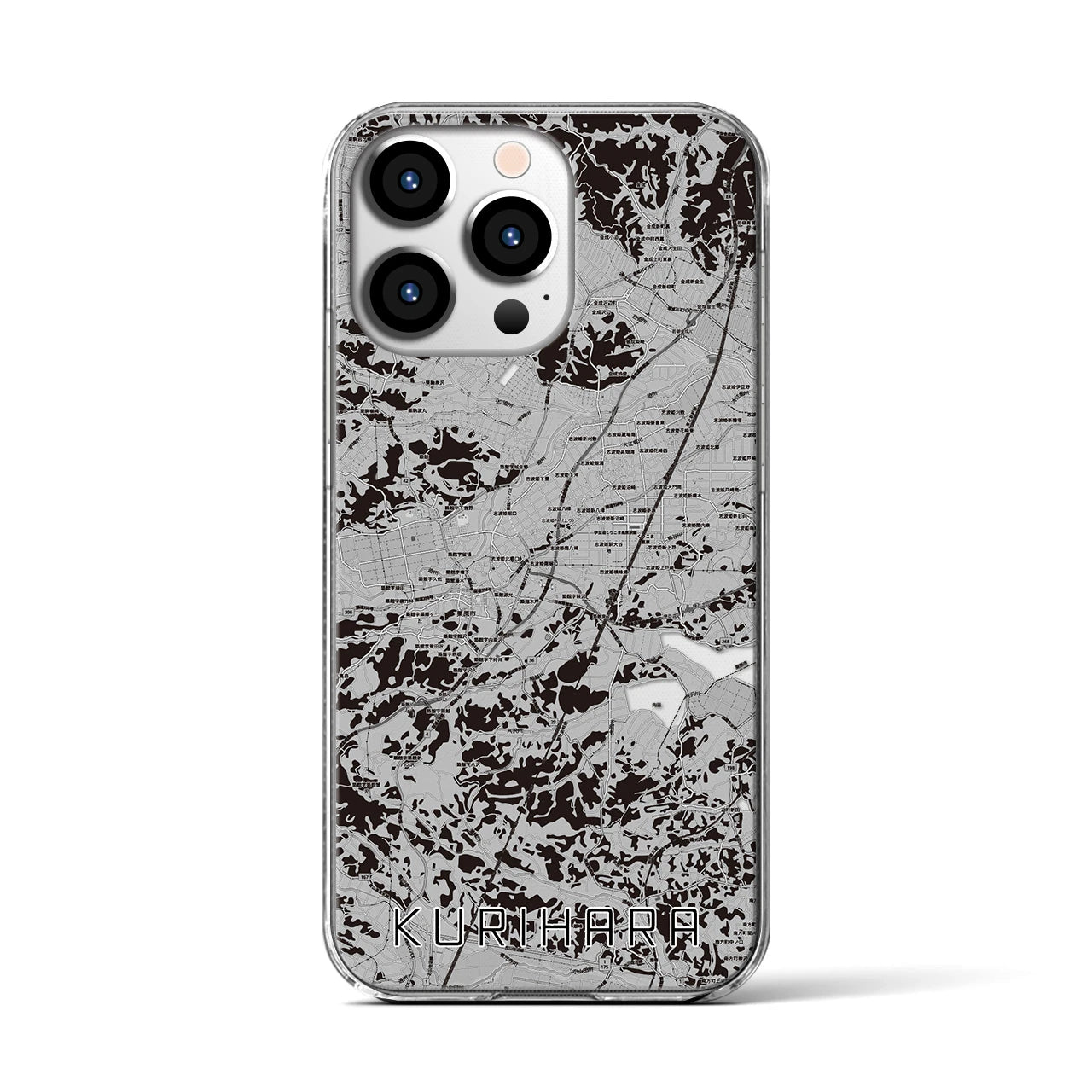 【栗原(宮城県)】地図柄iPhoneケース(クリアタイプ)