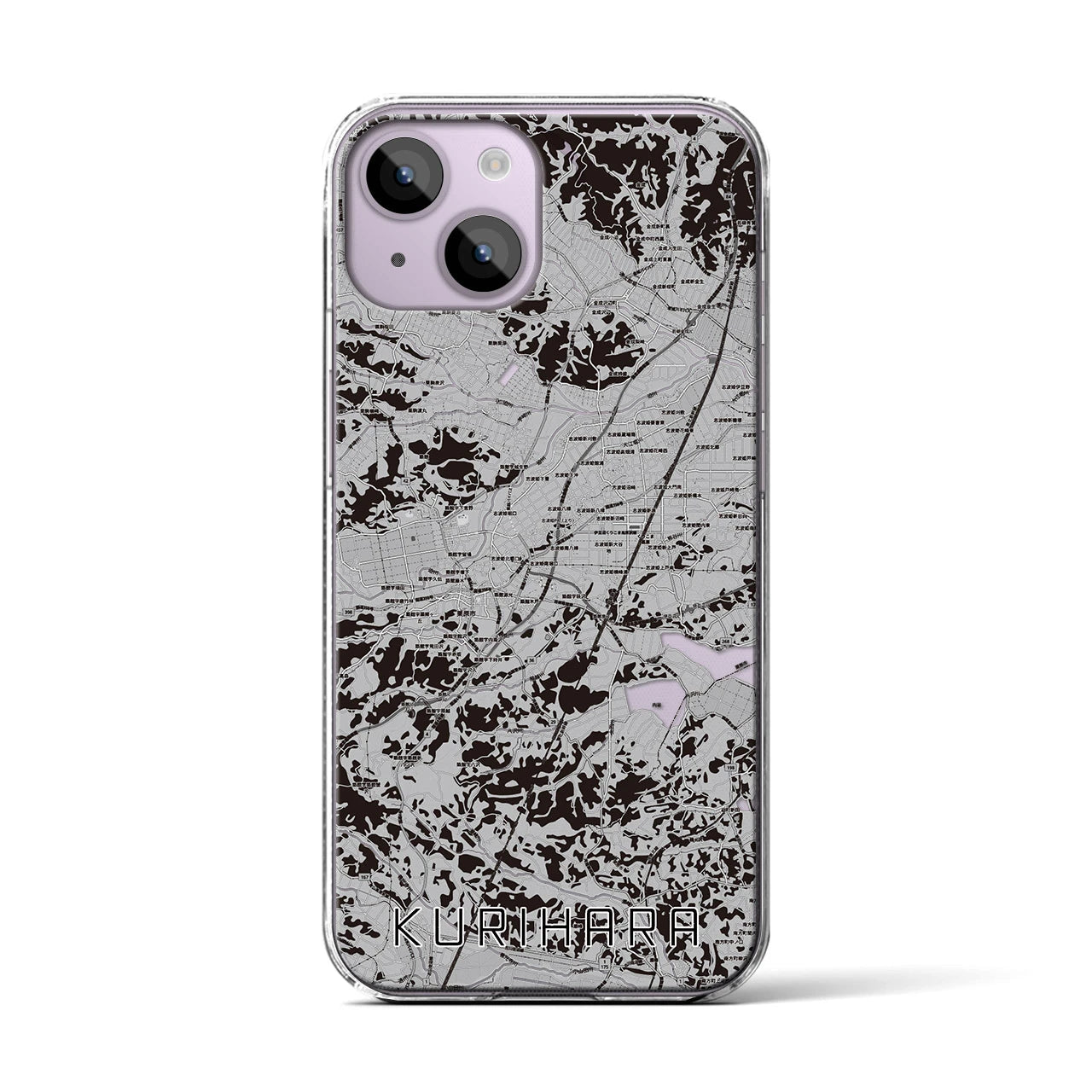 【栗原(宮城県)】地図柄iPhoneケース(クリアタイプ)