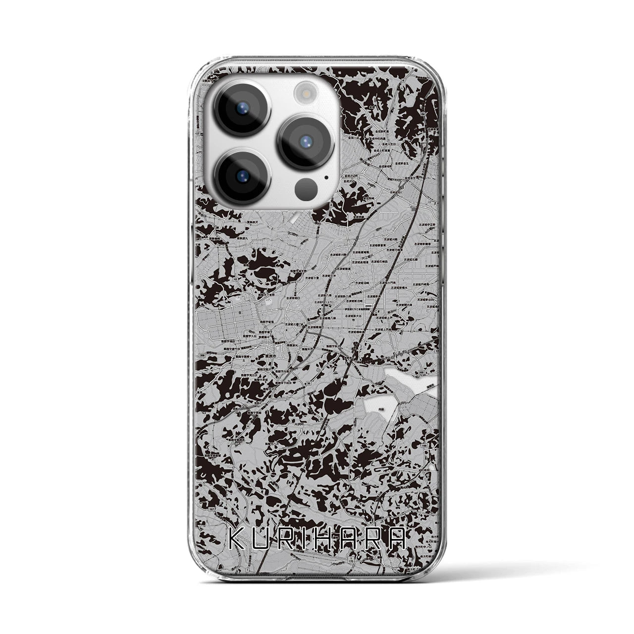 【栗原(宮城県)】地図柄iPhoneケース(クリアタイプ)