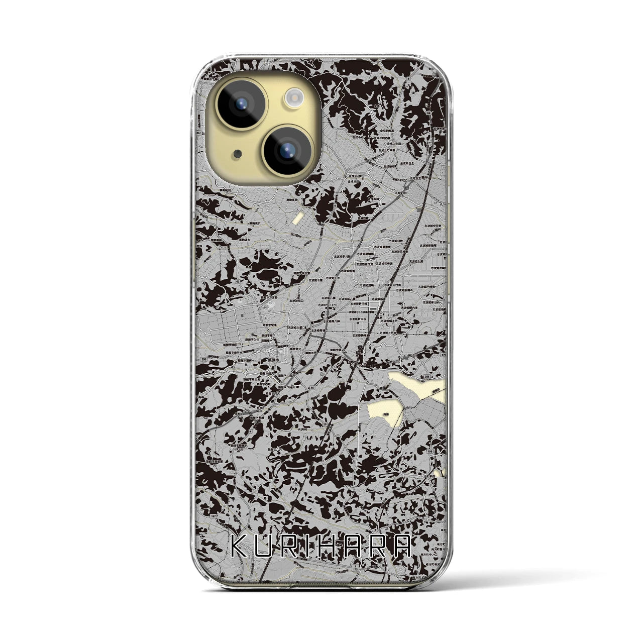 【栗原(宮城県)】地図柄iPhoneケース(クリアタイプ)