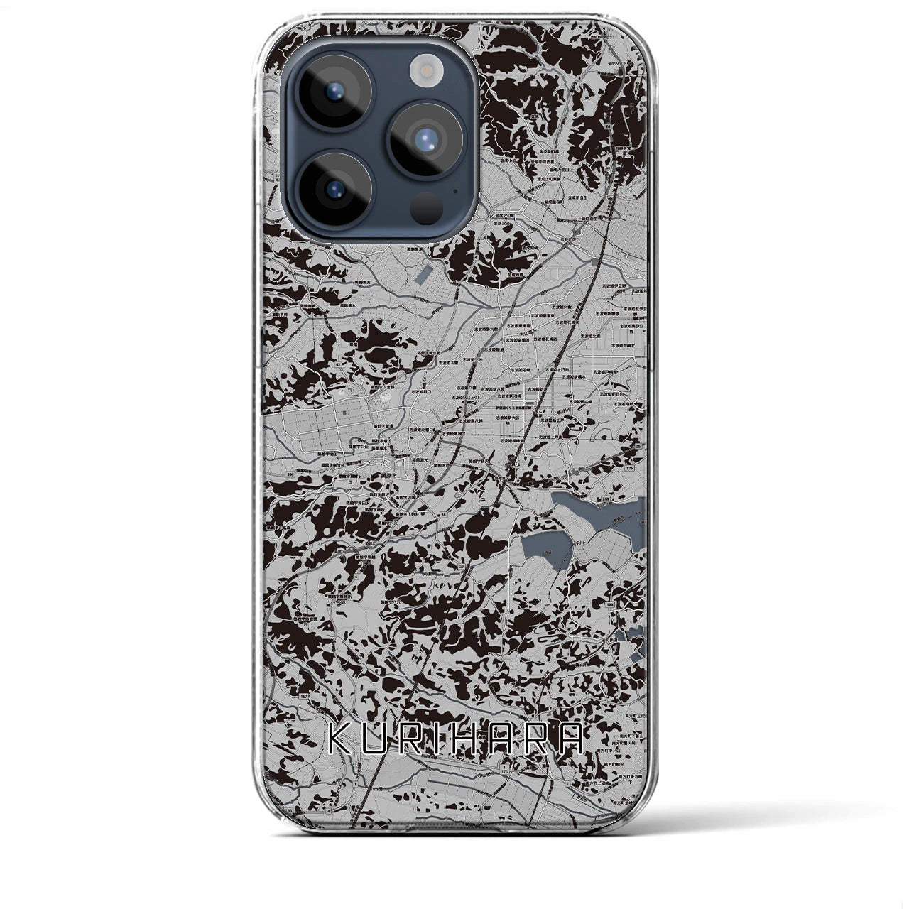 【栗原(宮城県)】地図柄iPhoneケース(クリアタイプ)