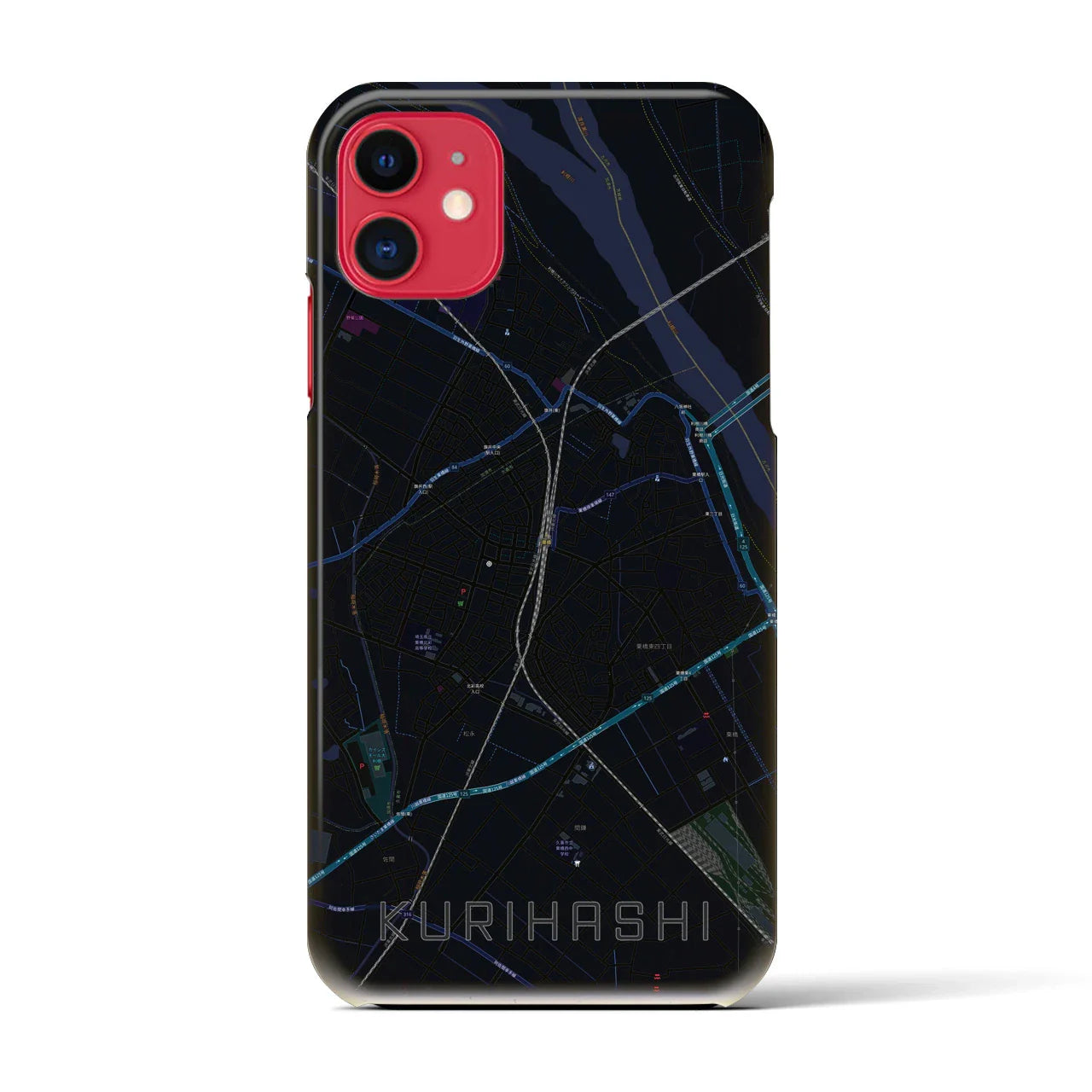 【栗橋(埼玉県)】地図柄iPhoneケース(バックカバータイプ)