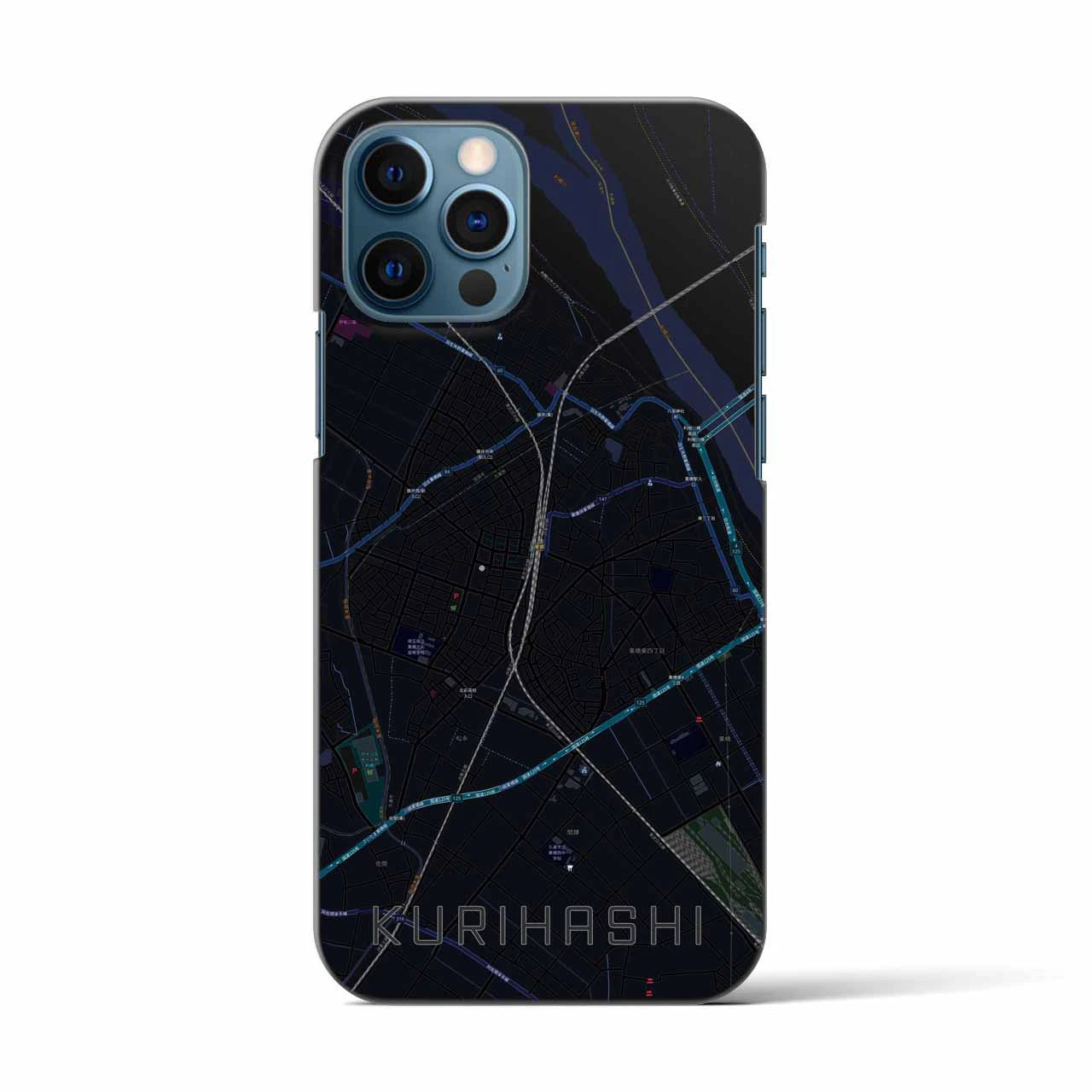 【栗橋(埼玉県)】地図柄iPhoneケース(バックカバータイプ)