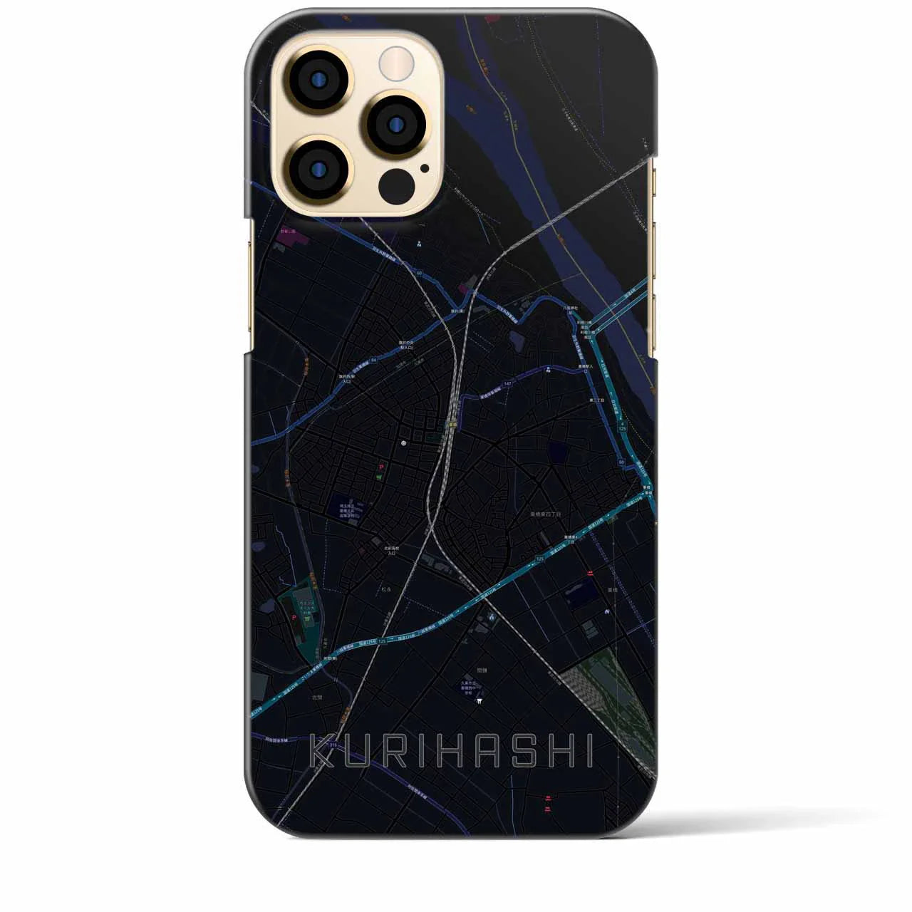 【栗橋(埼玉県)】地図柄iPhoneケース(バックカバータイプ)