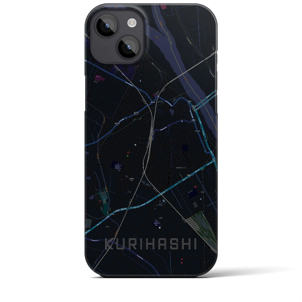 【栗橋(埼玉県)】地図柄iPhoneケース(バックカバータイプ)