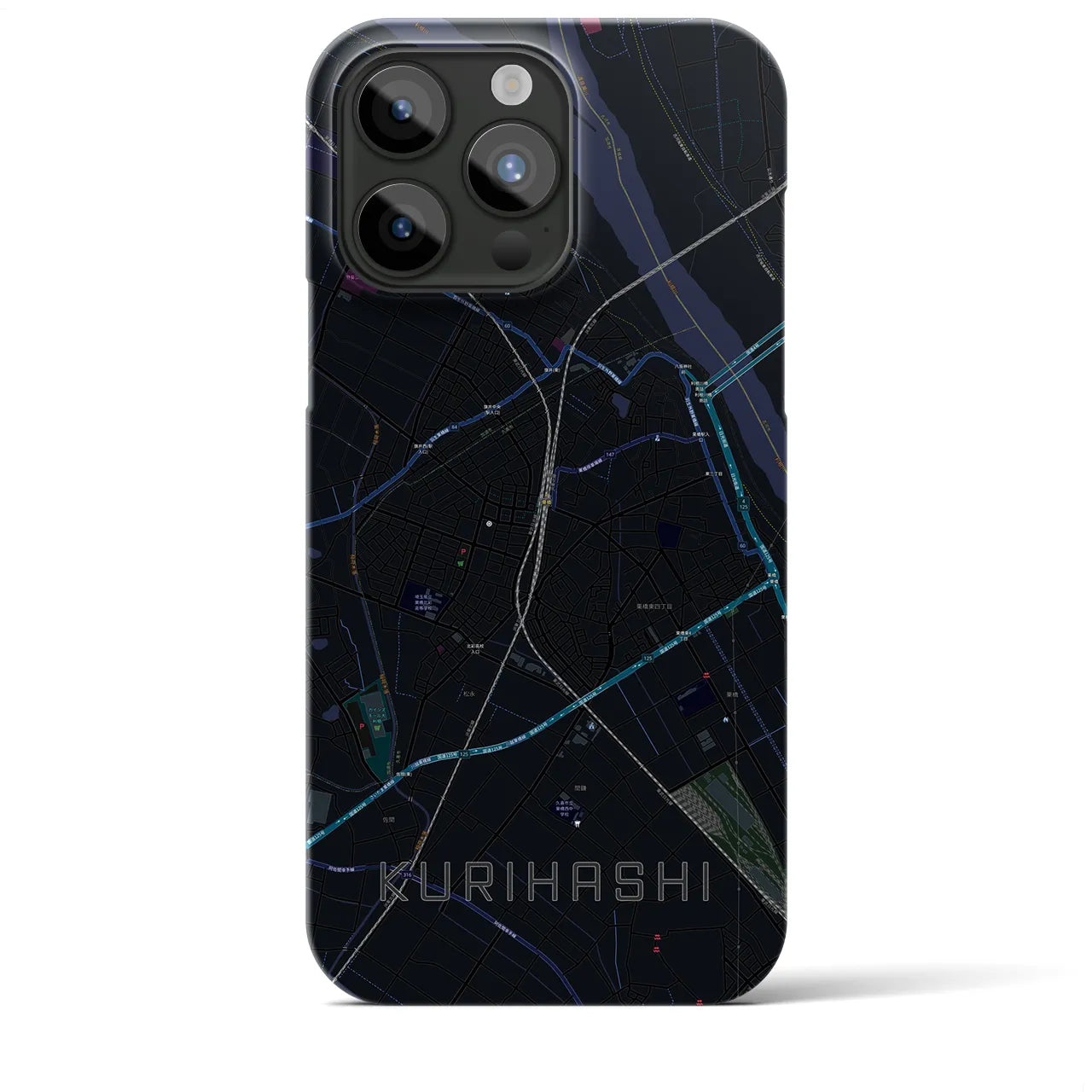 【栗橋(埼玉県)】地図柄iPhoneケース(バックカバータイプ)