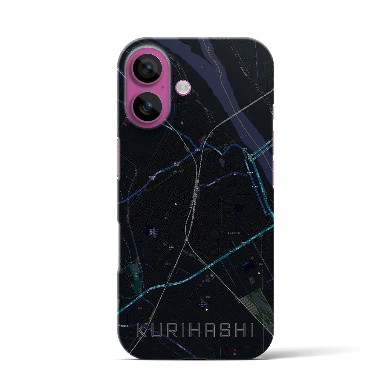 【栗橋(埼玉県)】地図柄iPhoneケース(バックカバータイプ)