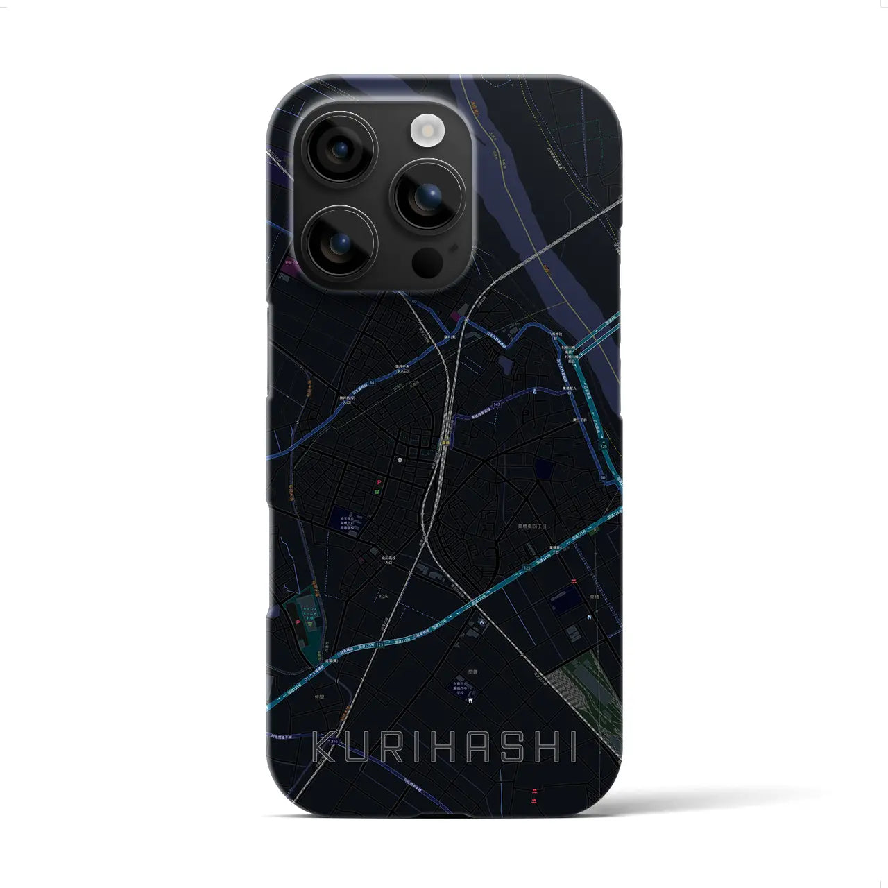 【栗橋(埼玉県)】地図柄iPhoneケース(バックカバータイプ)