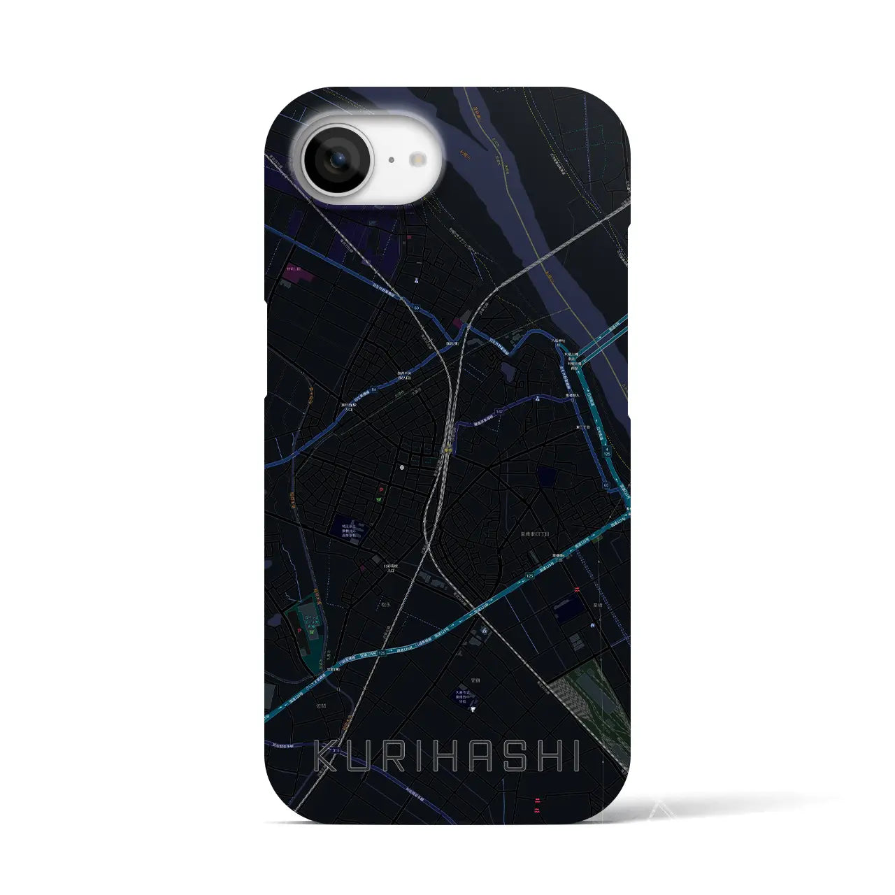 【栗橋(埼玉県)】地図柄iPhoneケース(バックカバータイプ)