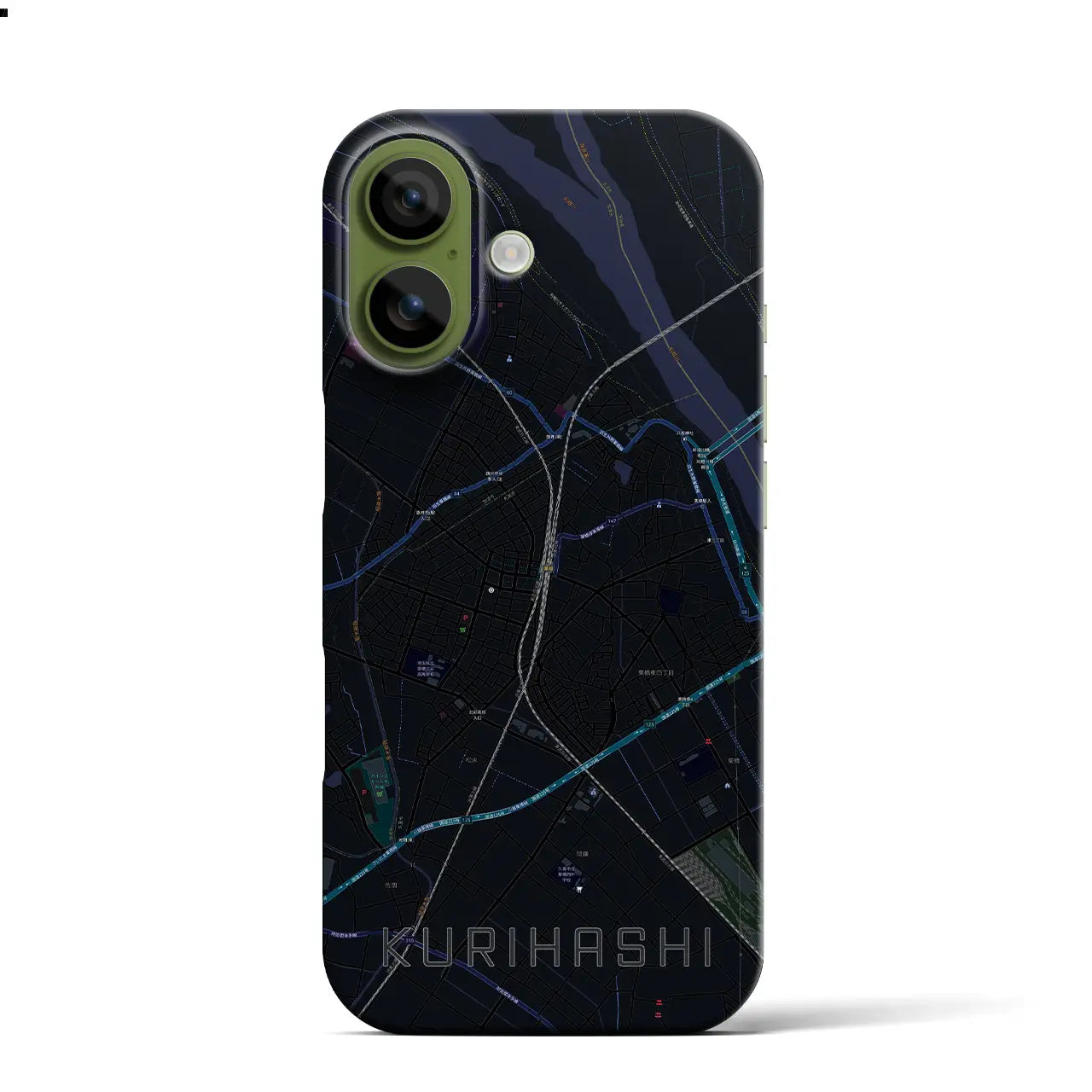 【栗橋(埼玉県)】地図柄iPhoneケース(バックカバータイプ)