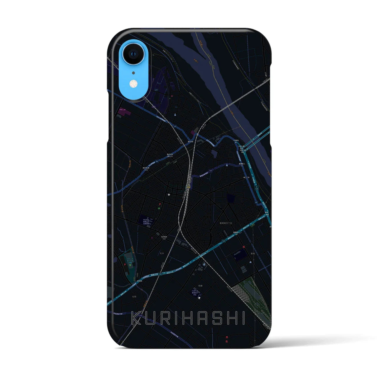 【栗橋(埼玉県)】地図柄iPhoneケース(バックカバータイプ)