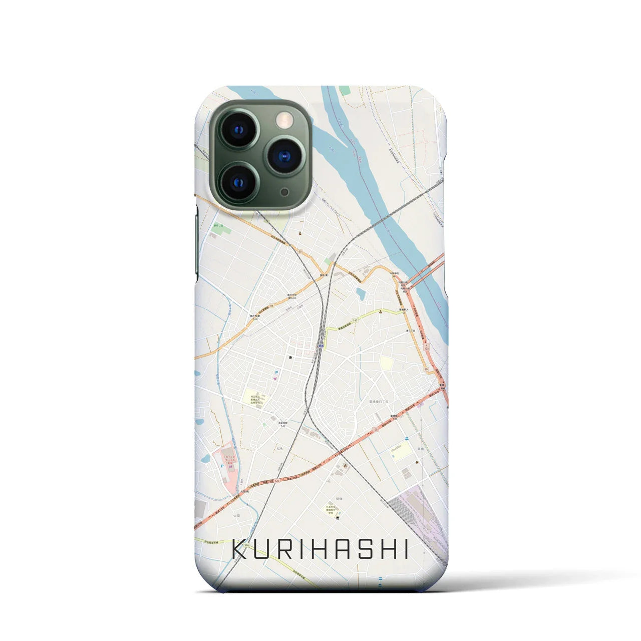 【栗橋(埼玉県)】地図柄iPhoneケース(バックカバータイプ)