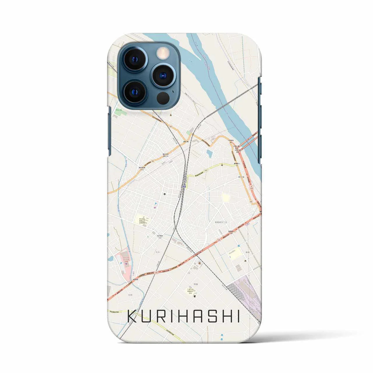 【栗橋(埼玉県)】地図柄iPhoneケース(バックカバータイプ)