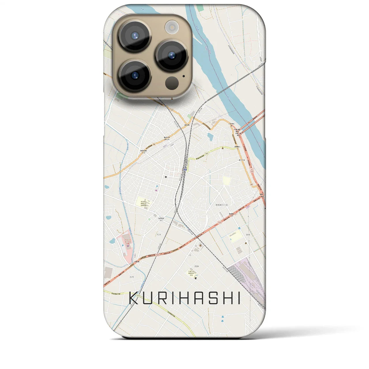 【栗橋(埼玉県)】地図柄iPhoneケース(バックカバータイプ)
