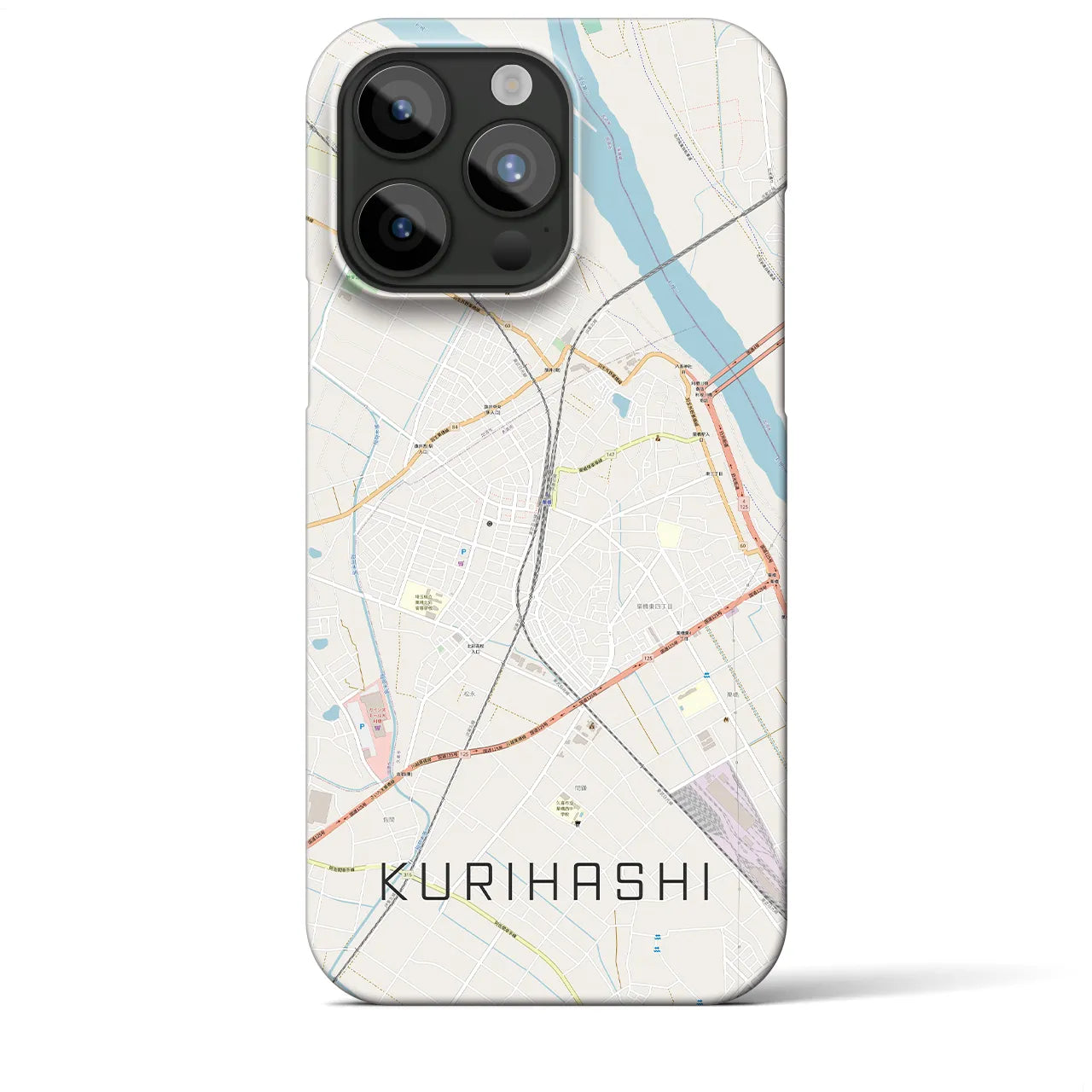 【栗橋(埼玉県)】地図柄iPhoneケース(バックカバータイプ)
