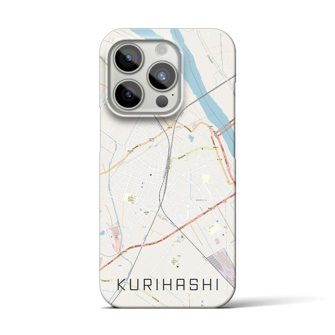 【栗橋(埼玉県)】地図柄iPhoneケース(バックカバータイプ)