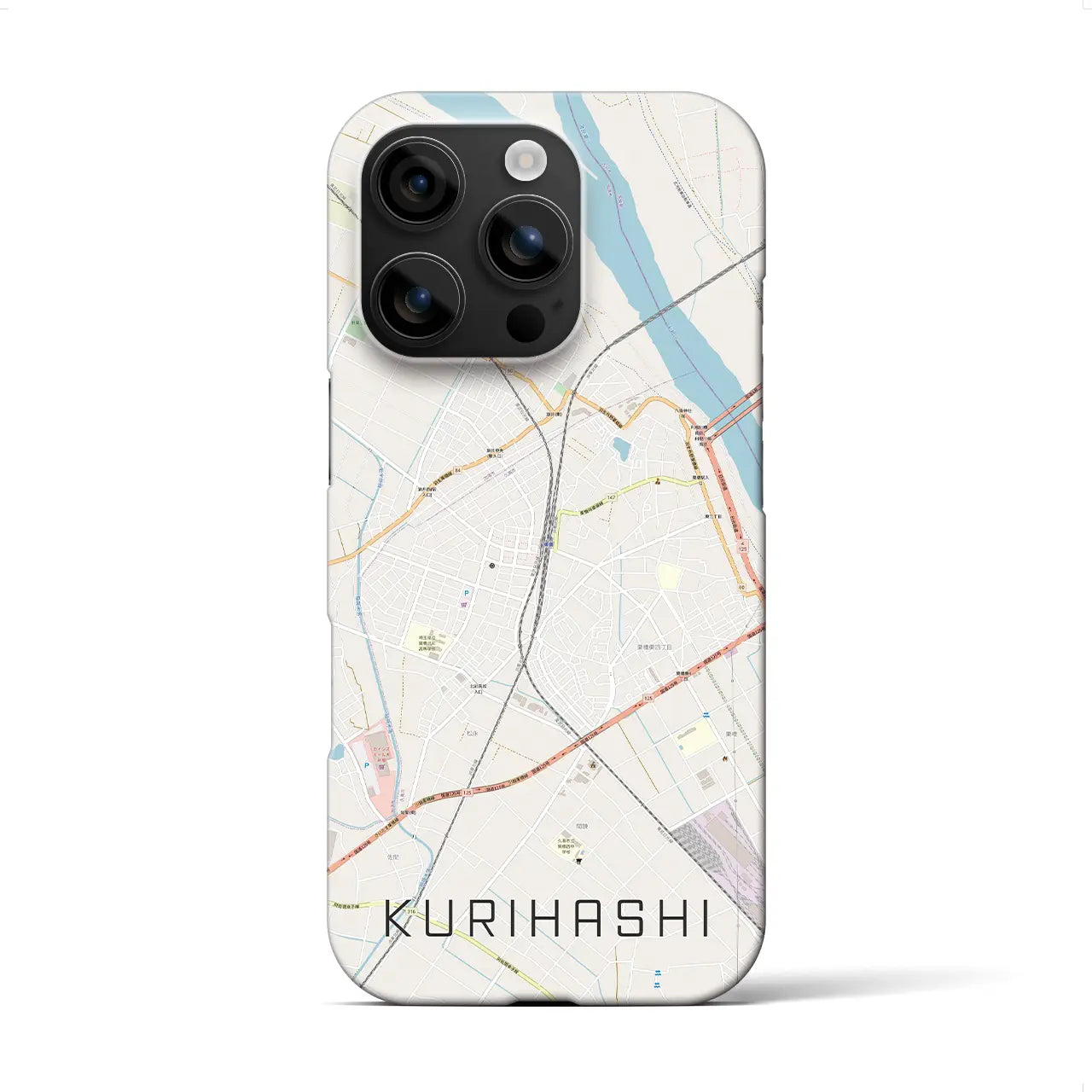 【栗橋(埼玉県)】地図柄iPhoneケース(バックカバータイプ)