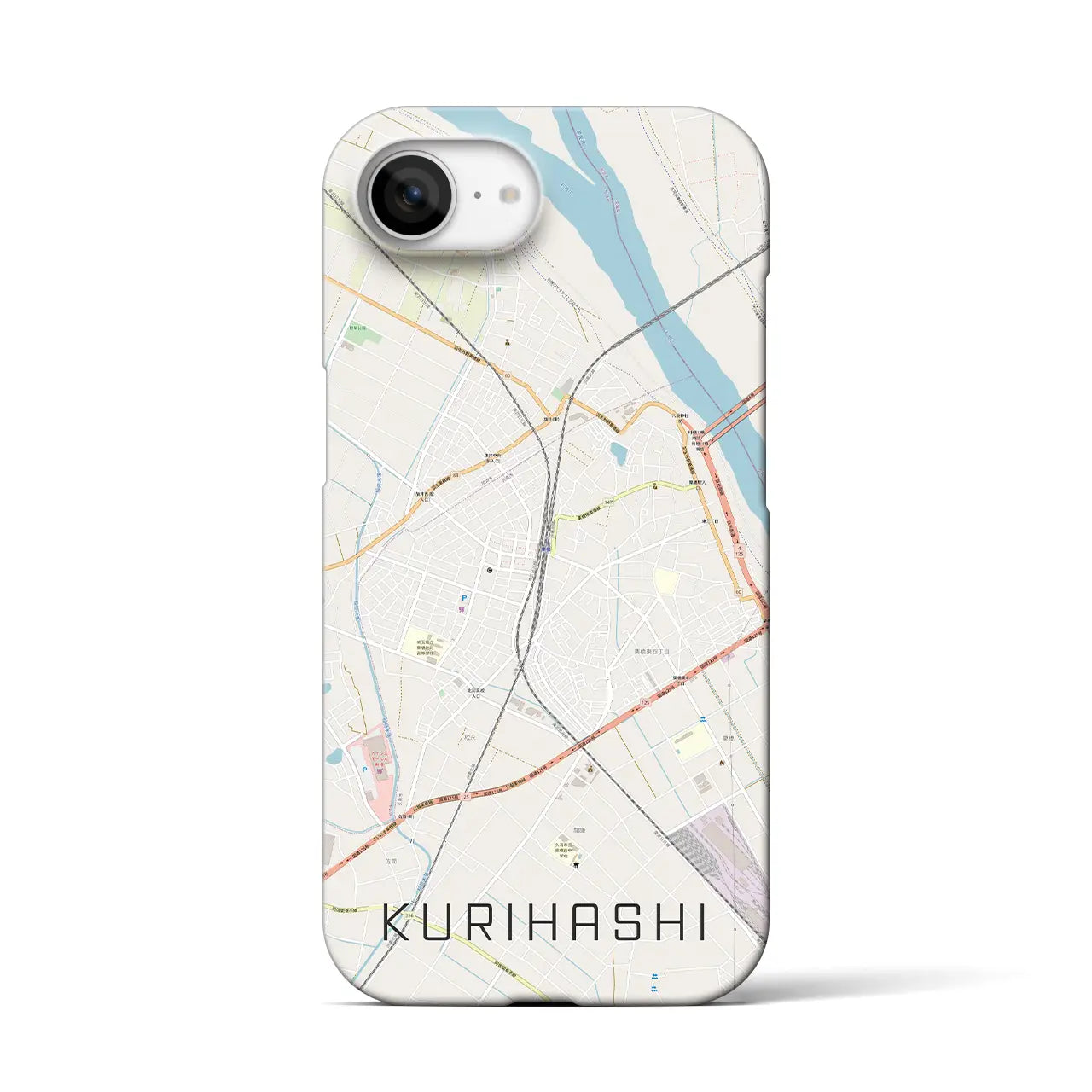 【栗橋(埼玉県)】地図柄iPhoneケース(バックカバータイプ)