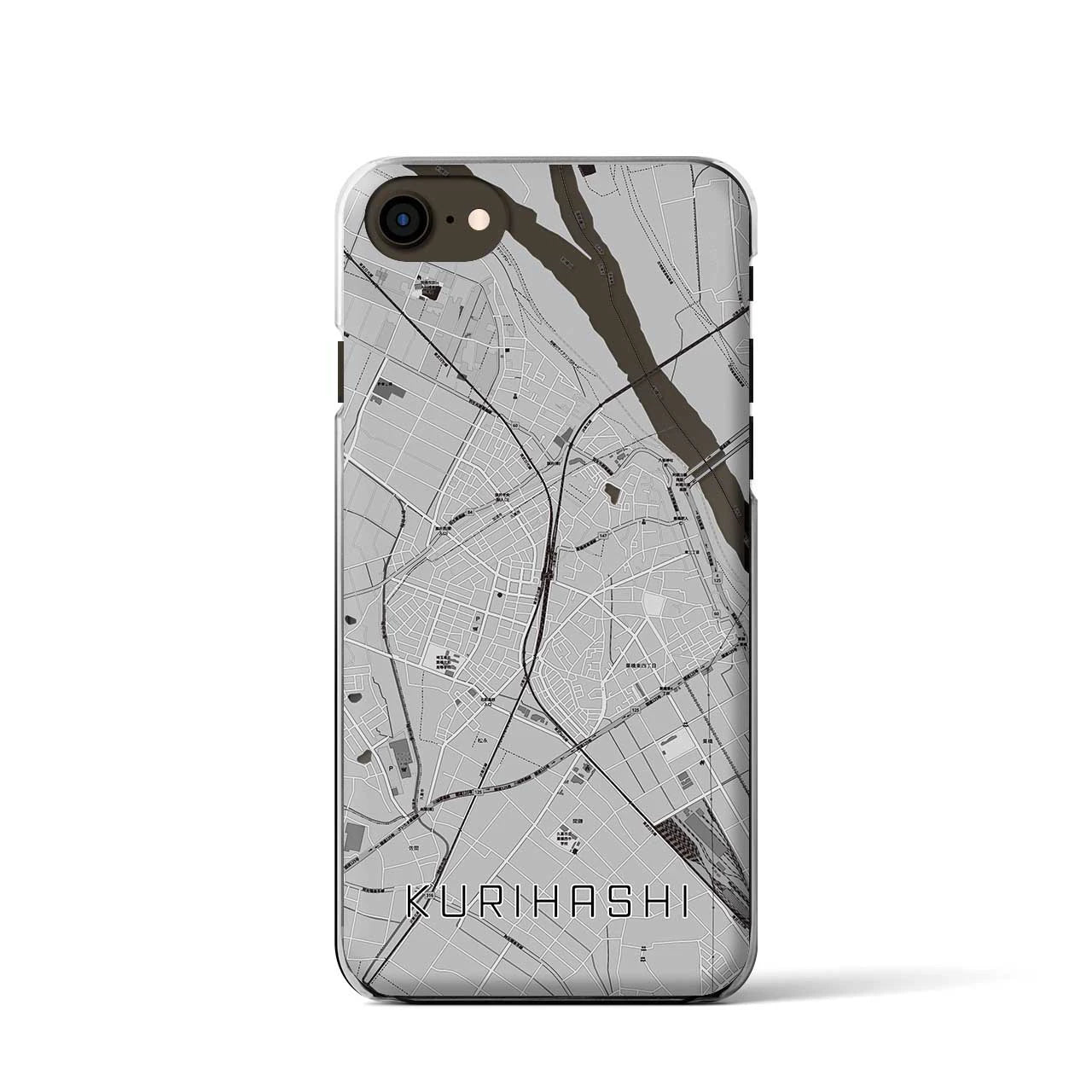 【栗橋(埼玉県)】地図柄iPhoneケース(クリアタイプ)