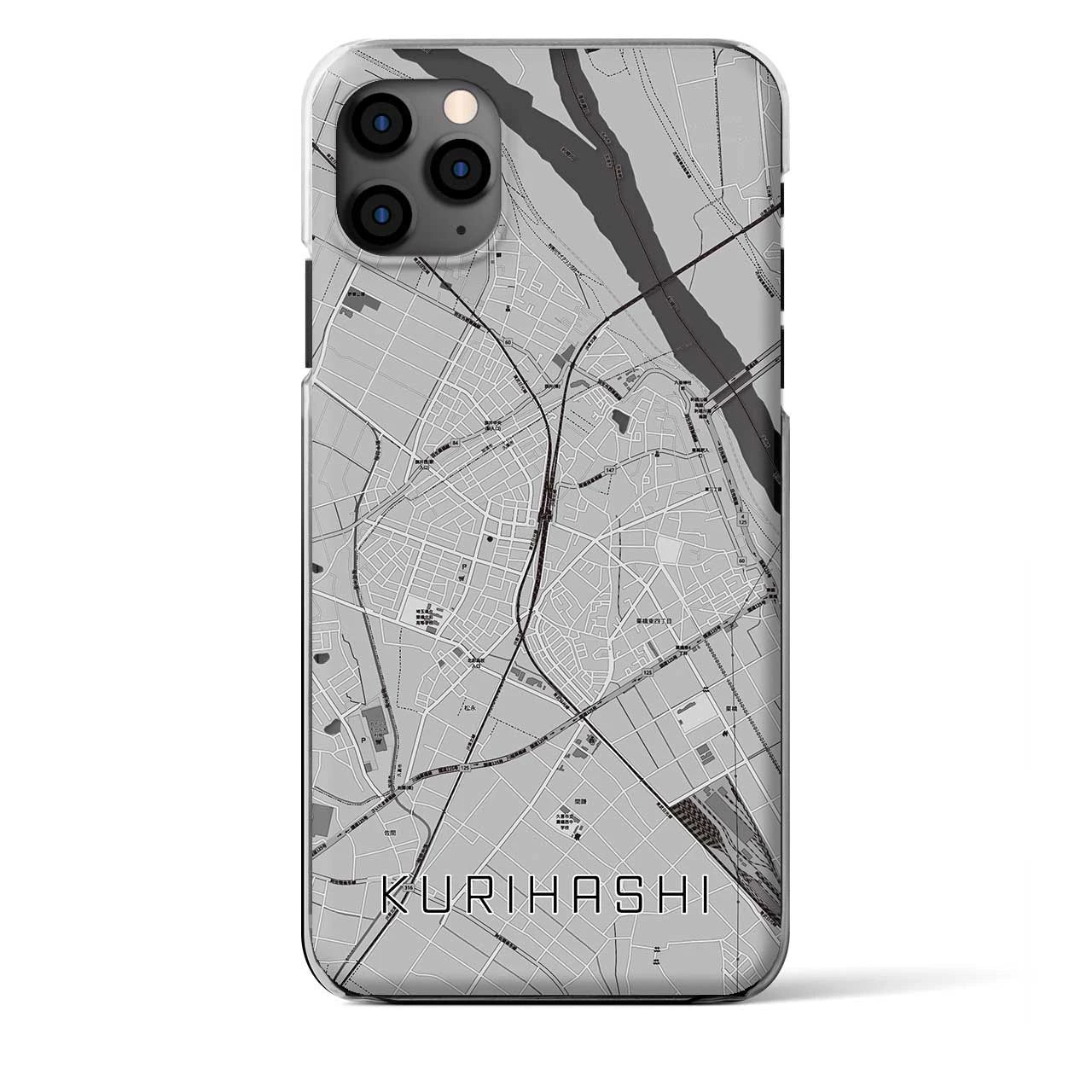 【栗橋(埼玉県)】地図柄iPhoneケース(クリアタイプ)