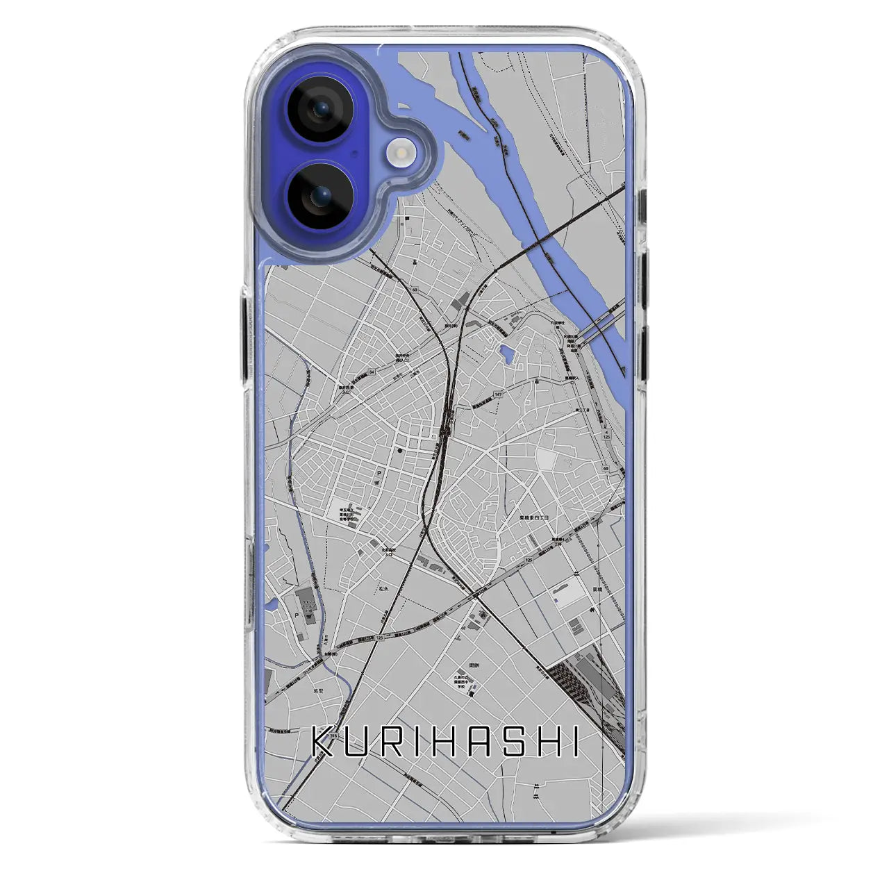 【栗橋(埼玉県)】地図柄iPhoneケース(MagSafeタイプ)