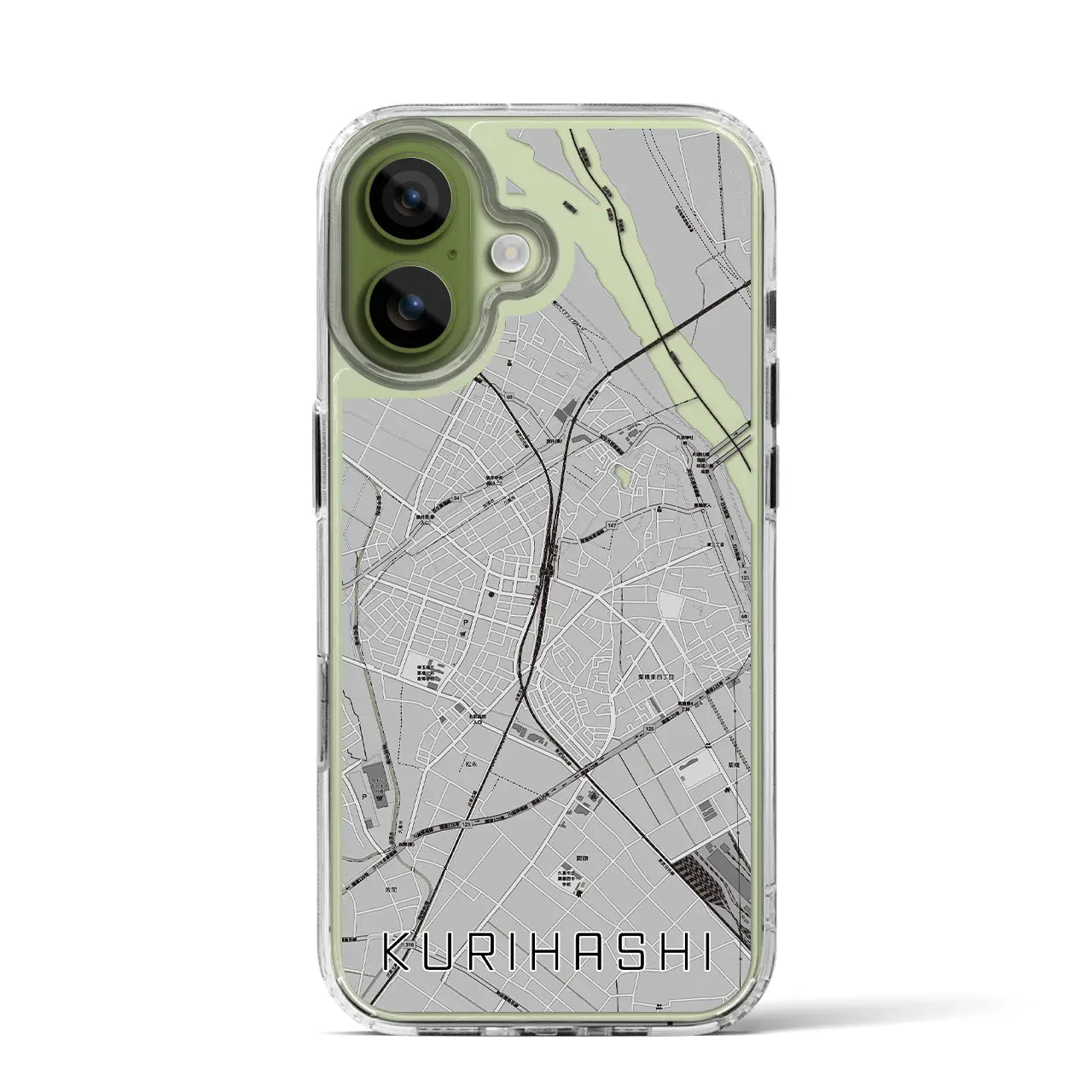 【栗橋(埼玉県)】地図柄iPhoneケース(MagSafeタイプ)