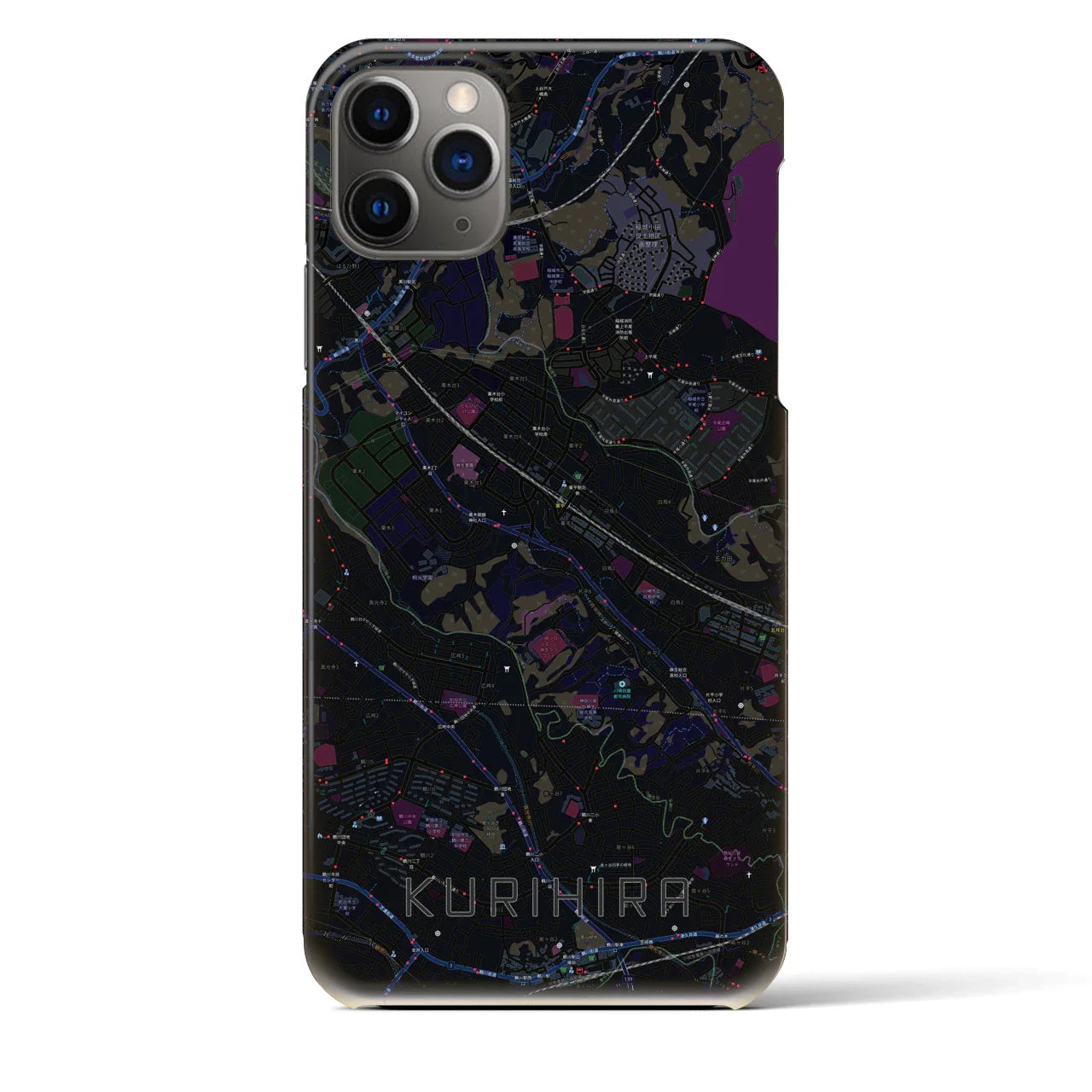【栗平(神奈川県)】地図柄iPhoneケース(バックカバータイプ)