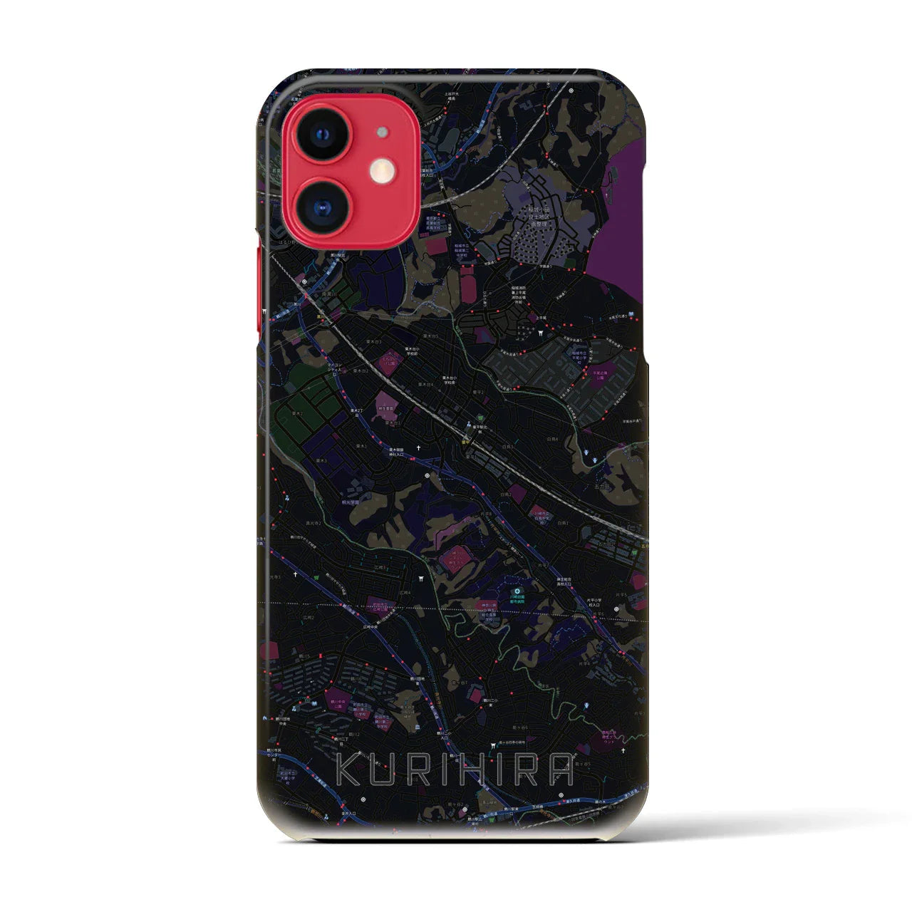 【栗平(神奈川県)】地図柄iPhoneケース(バックカバータイプ)