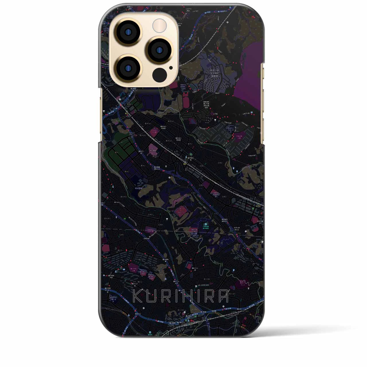 【栗平(神奈川県)】地図柄iPhoneケース(バックカバータイプ)