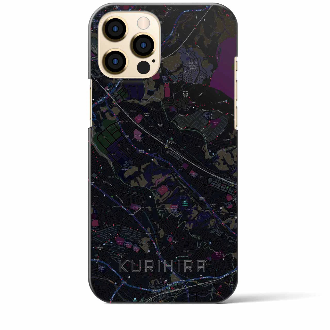 【栗平(神奈川県)】地図柄iPhoneケース(バックカバータイプ)