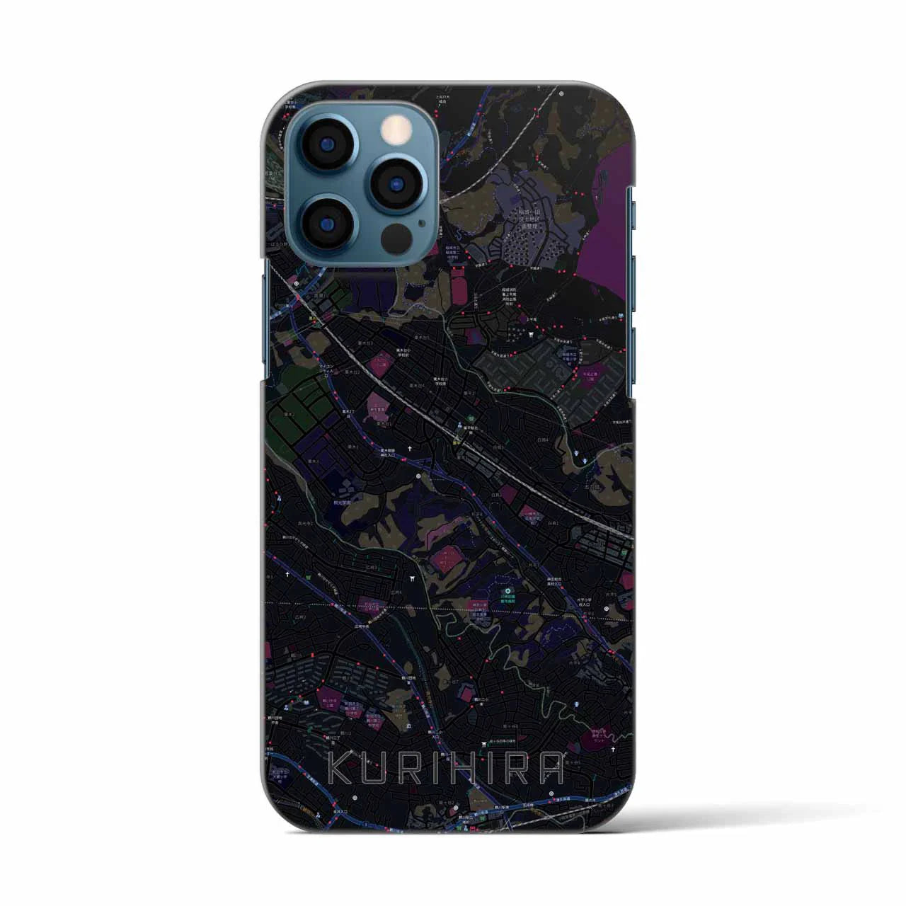 【栗平(神奈川県)】地図柄iPhoneケース(バックカバータイプ)